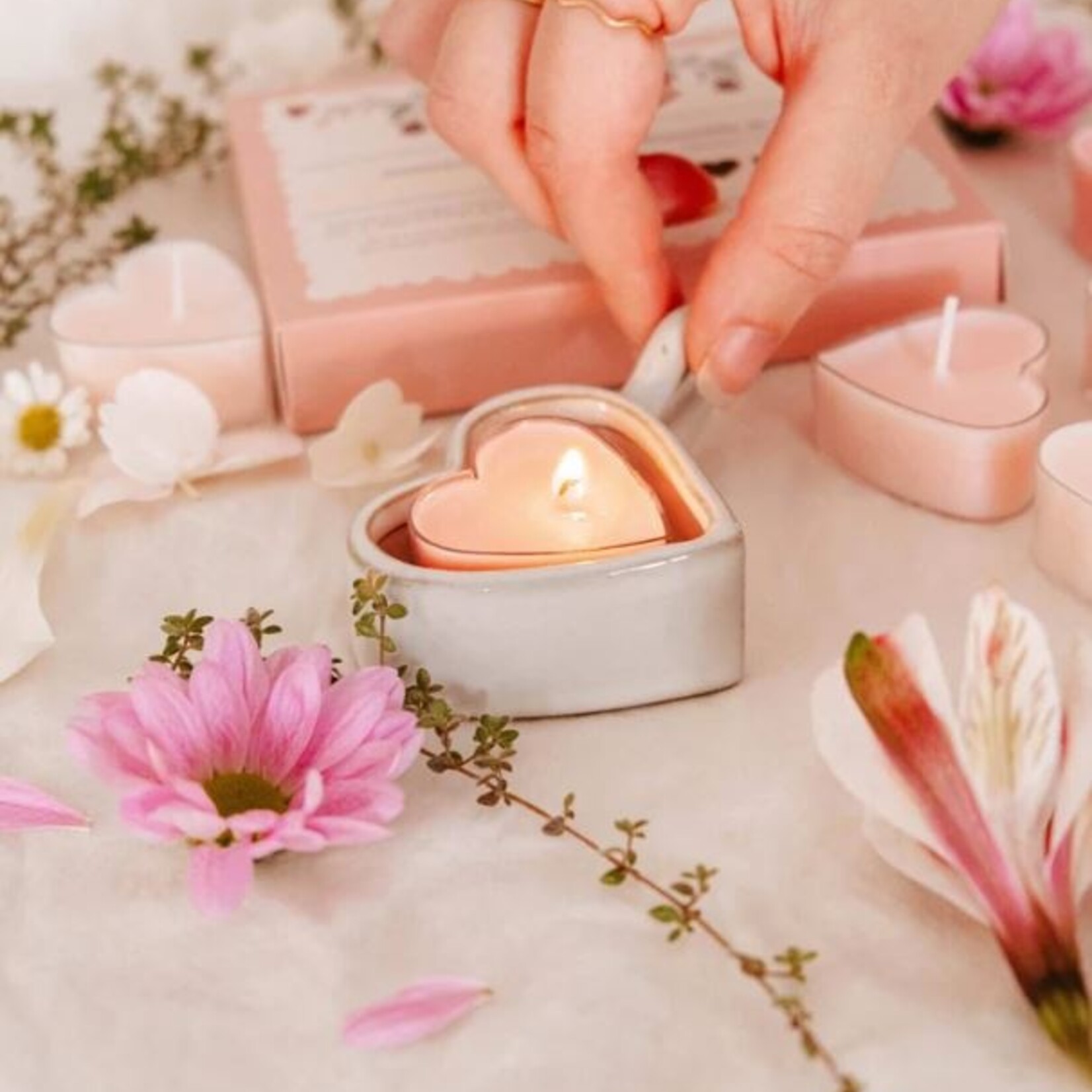 Mimi & August Porte-bougie chauffe-plat - Coeur