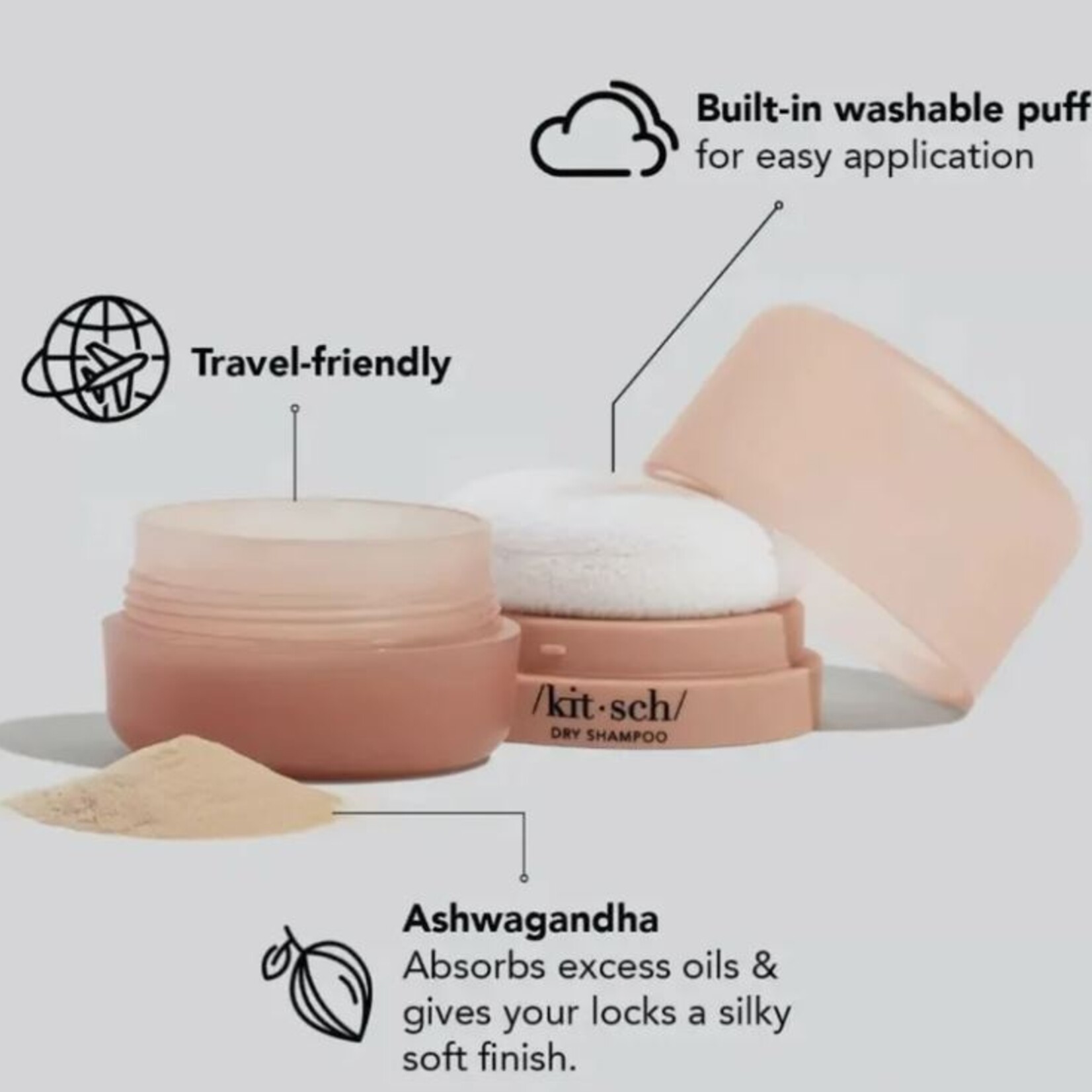 Kitsch Shampooing sec volumisant aux protéines de riz