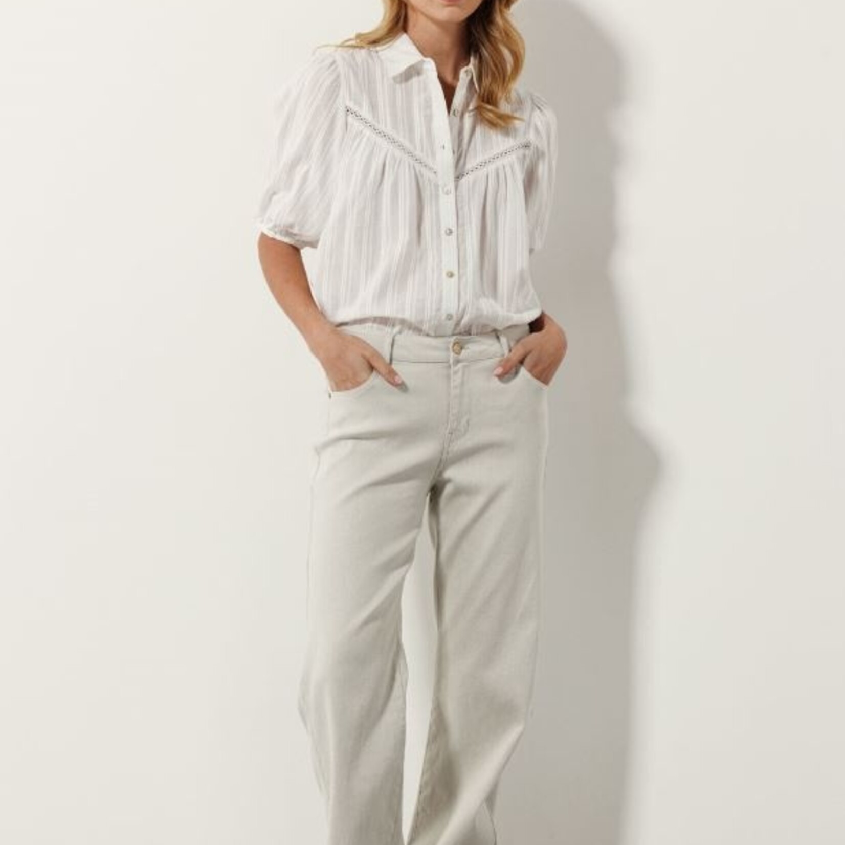 Tramontana Blouse manche courte - Off white