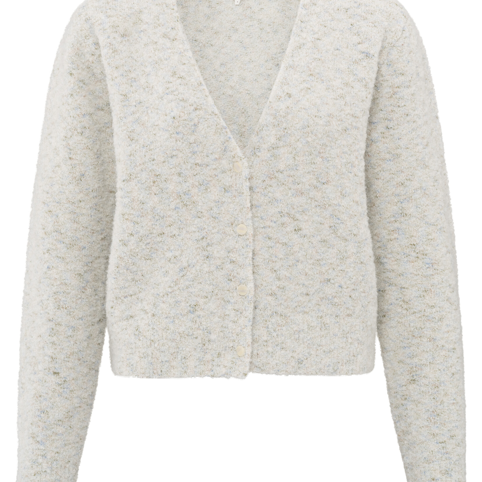 Yaya Cardigan Boucle Court - Off White