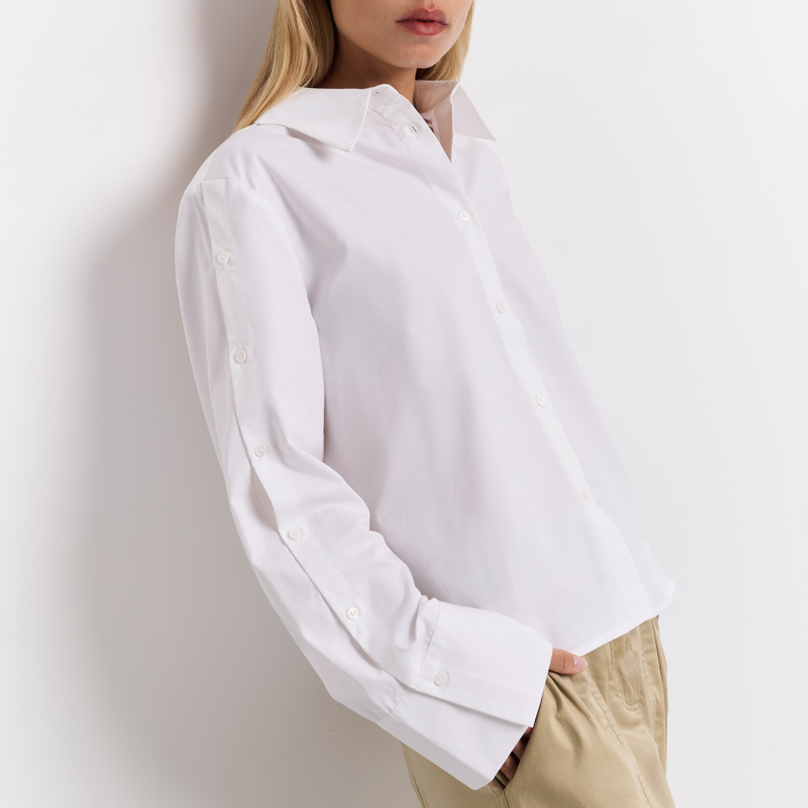 Yaya Blouse Courte - Pure White