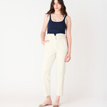 Black Tape Pantalon ceinturé à taille haute - Light sand