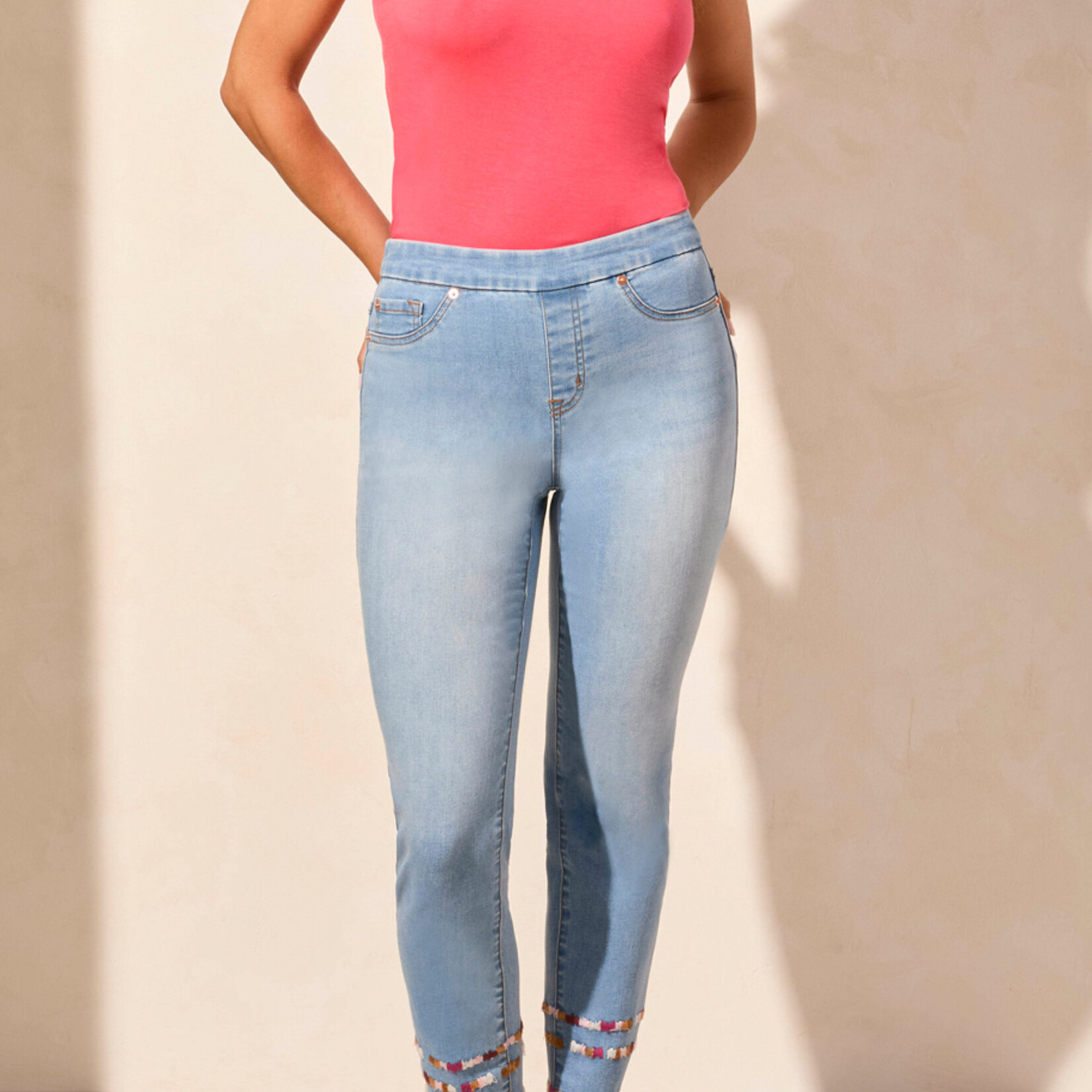 Audrey Pull On Slim Jeans - Vividblue