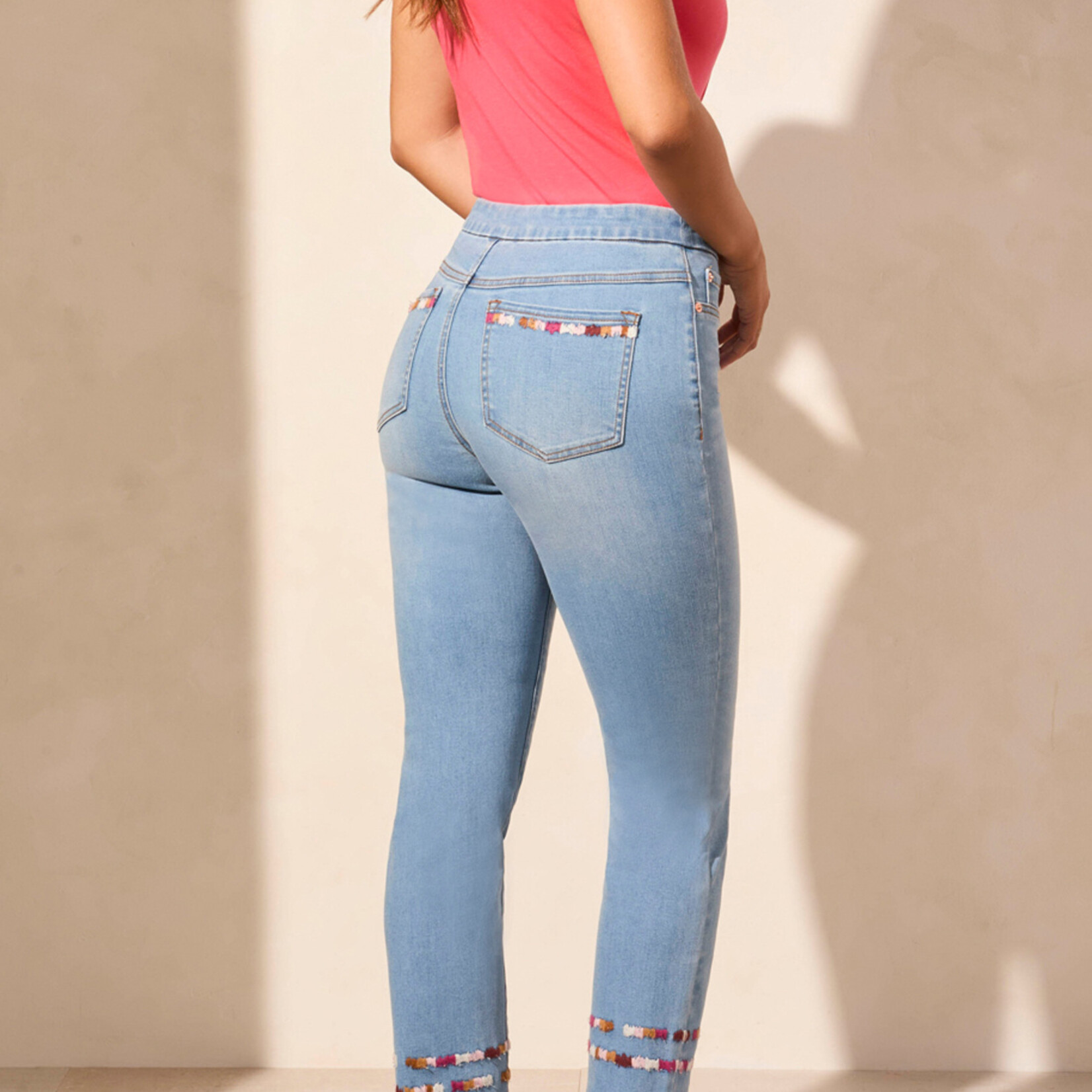 Audrey Pull On Slim Jeans - Vividblue