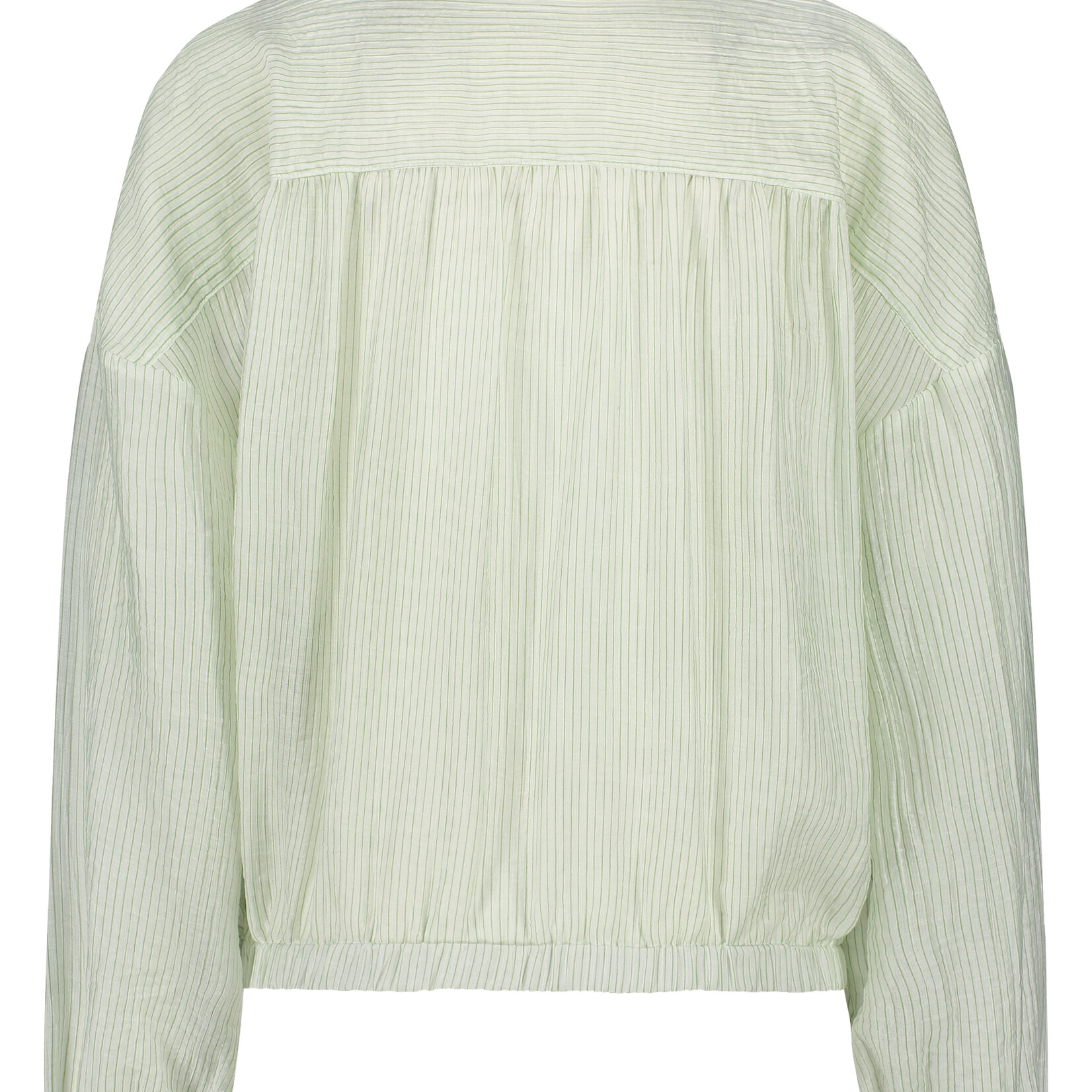 Tramontana Blouse rayé avec taille élastique - Off White