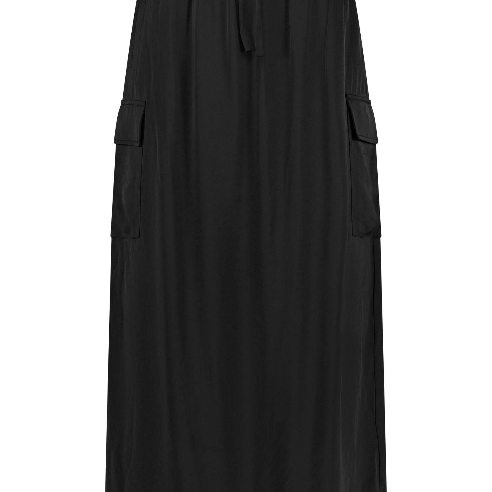 Tramontana Jupe cargo en satin - Black