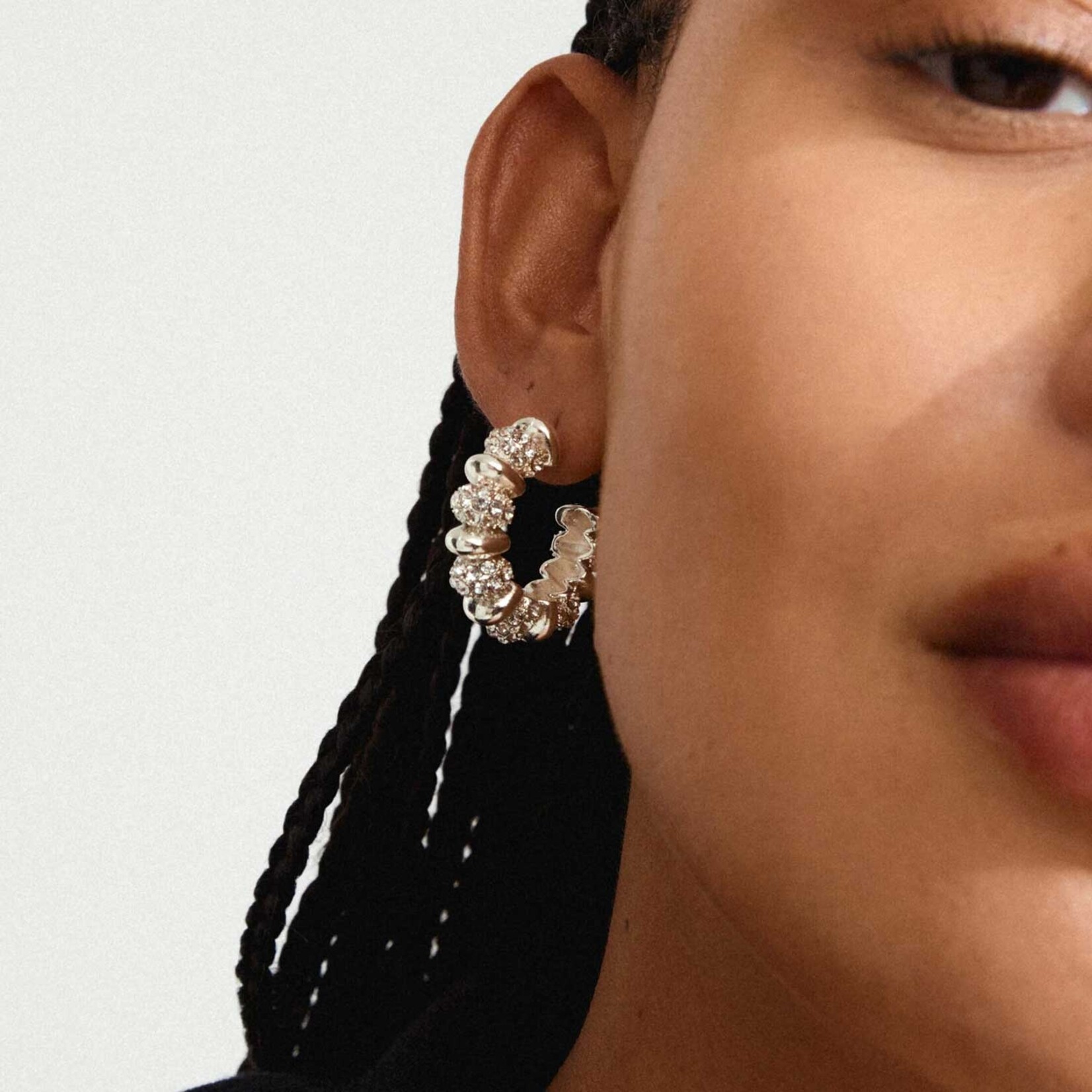 Pilgrim Delphine boucle d`oreille Recyclé - Silver Plated