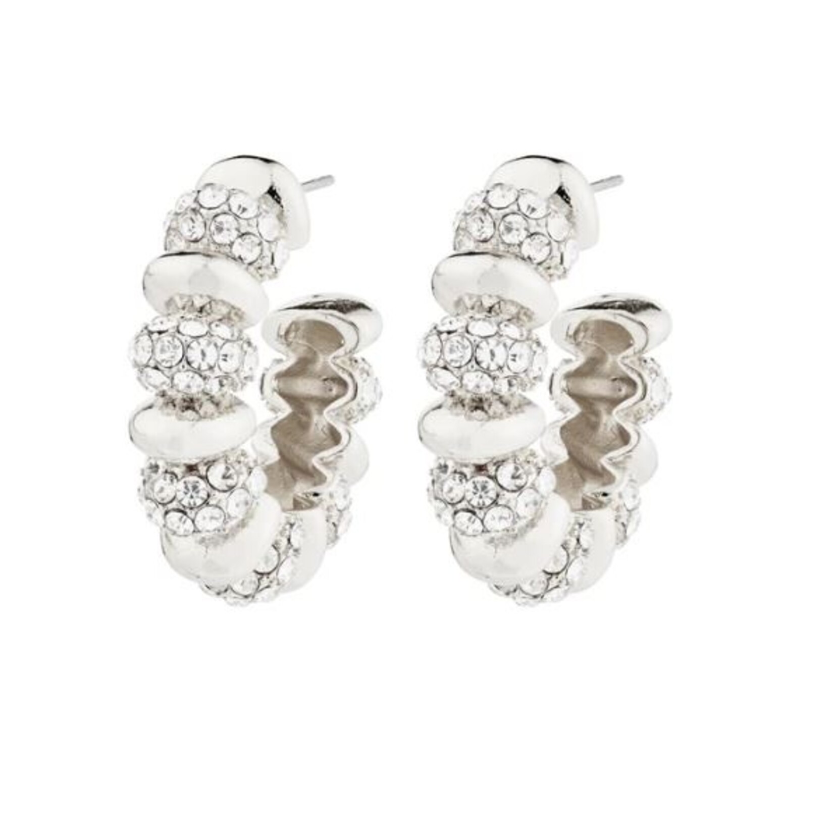 Pilgrim Delphine boucle d`oreille Recyclé - Silver Plated