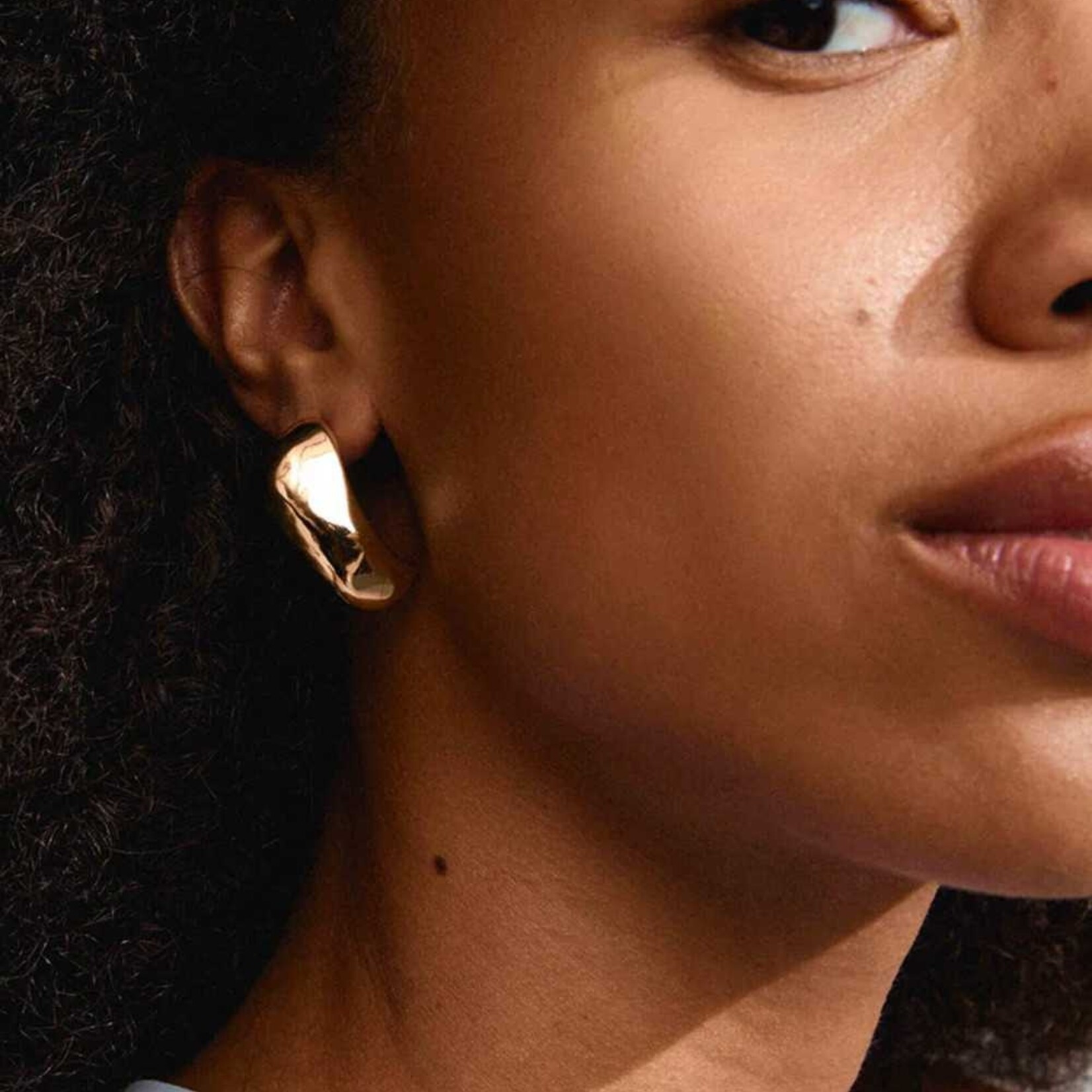 Pilgrim Dune boucle d'oreille Recyclé - Gold Plated