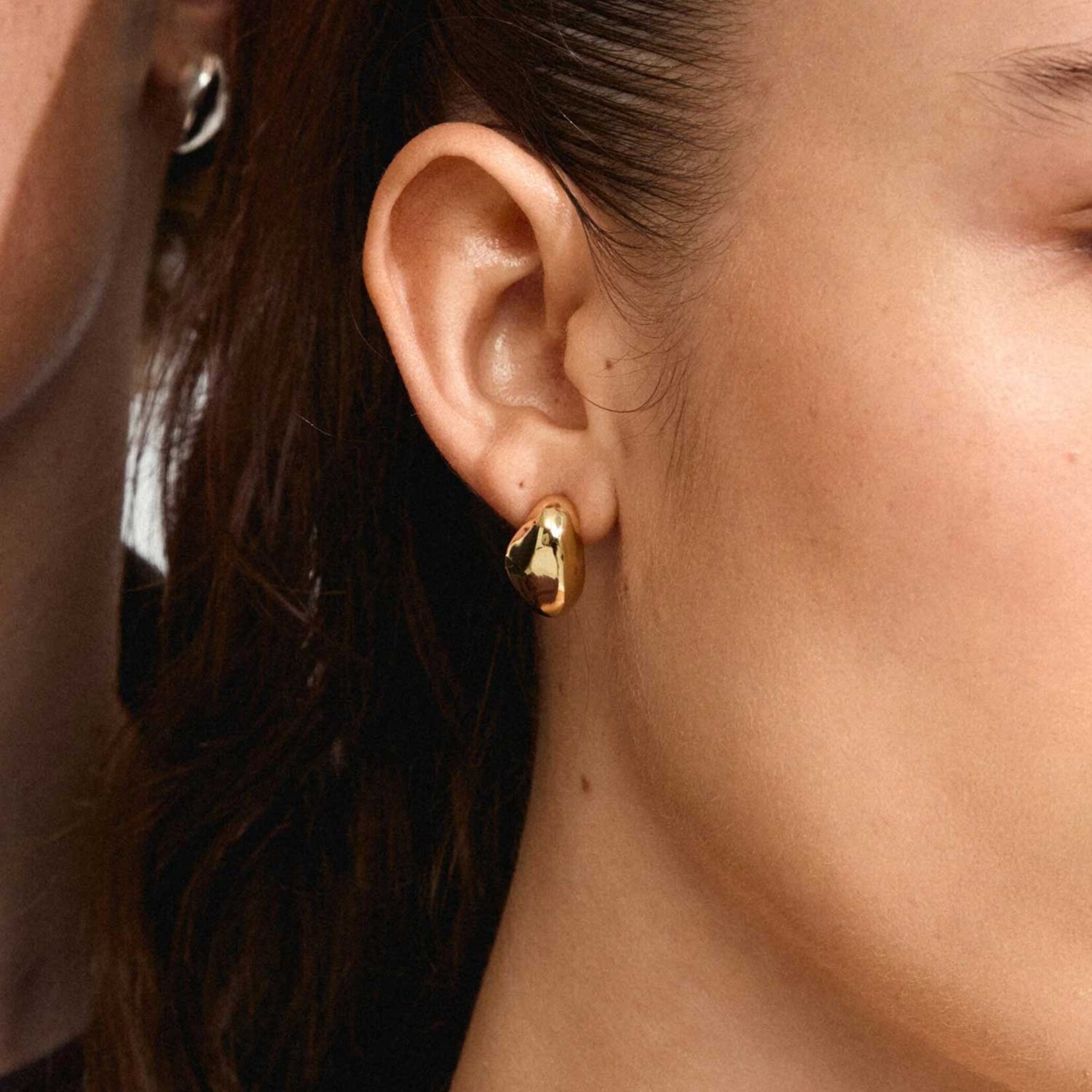 Pilgrim Dune boucle d'oreille Recyclé - Gold Plated