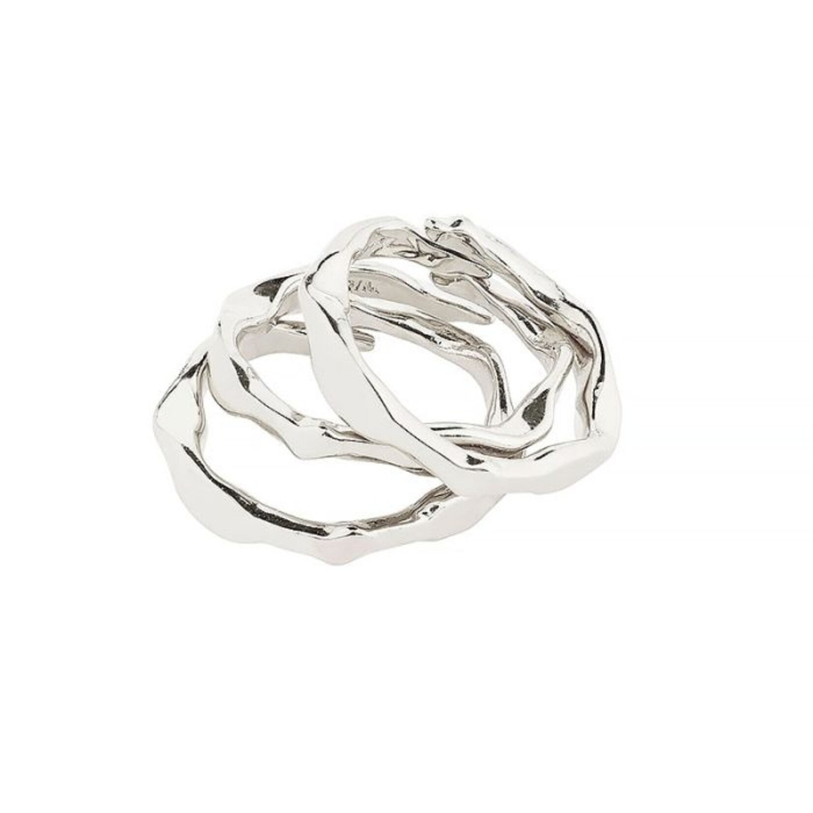 Pilgrim Wyatt Bague 3 en 1 Recyclé - Silver Plated