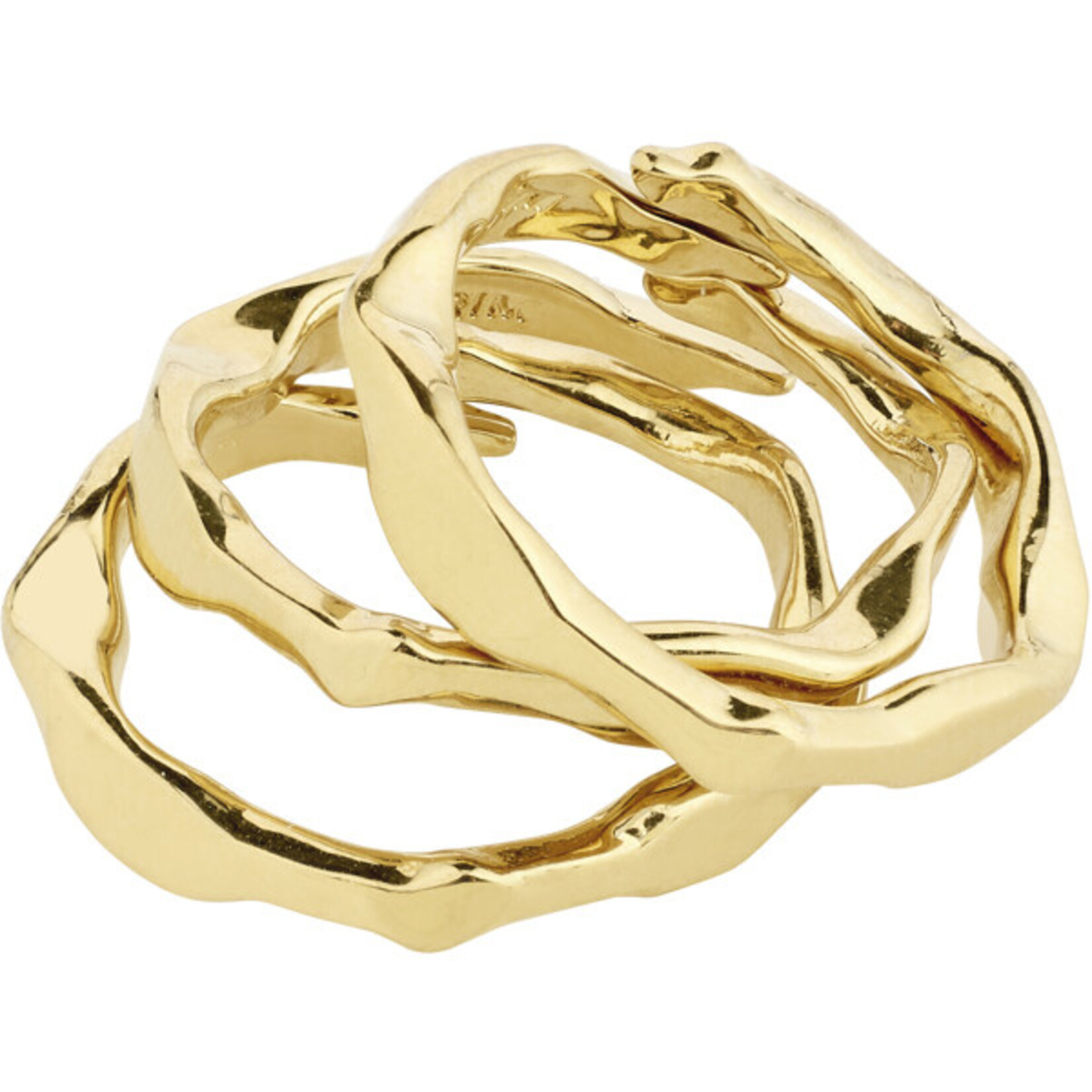 Pilgrim Wyatt Bague 3 en 1 Recyclé - Gold Plated