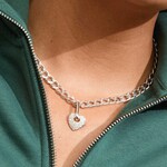 Pilgrim Charm Coeur Recyclé - Silver Plated