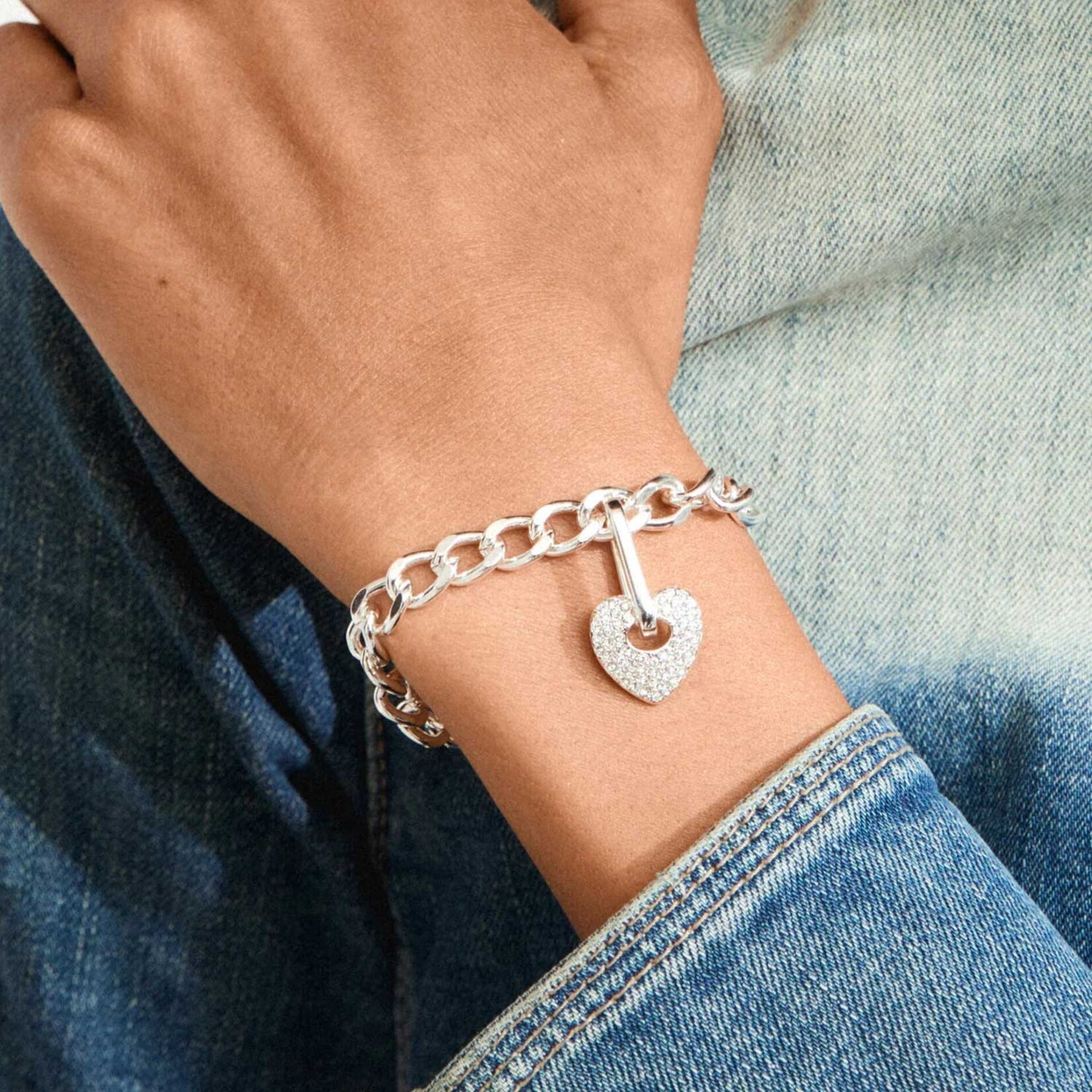 Pilgrim Charm Coeur Recyclé - Silver Plated