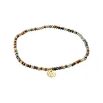 Pilgrim Bracelet Indie - Grey - Gold Plated