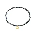 Pilgrim Bracelet Indie - Grey - Gold Plated