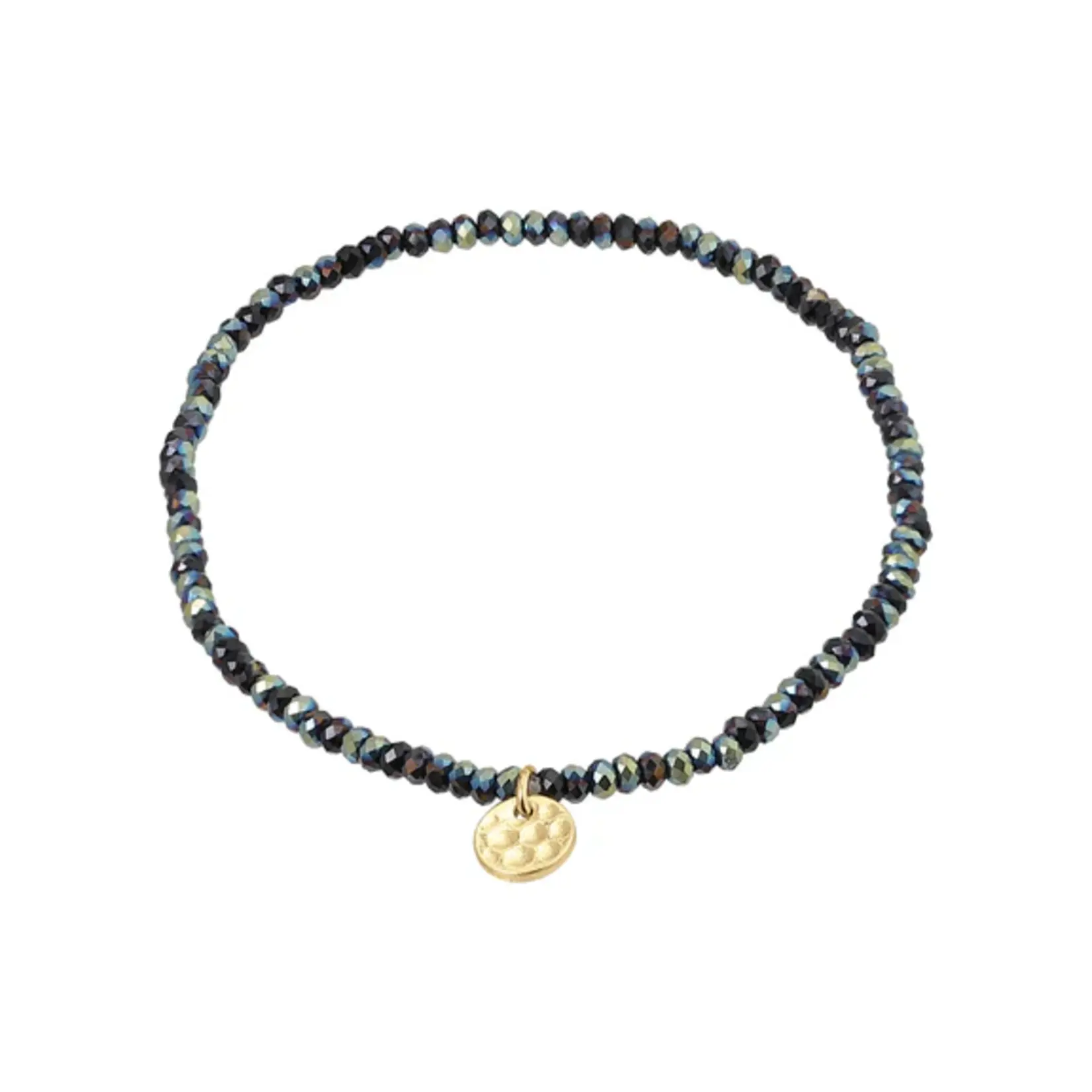Pilgrim Bracelet Indie - Grey - Gold Plated