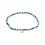 Pilgrim Bracelet Indie - Blue - Gold Plated