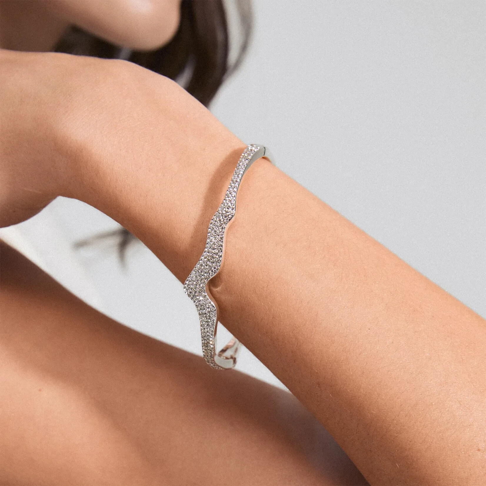 Pilgrim Bracelet crystal Recyclé - Silver plated