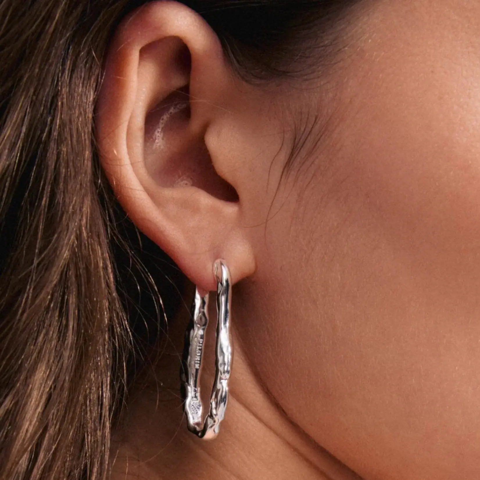 Pilgrim Boucles d`oreilles Recyclé - Silver plated