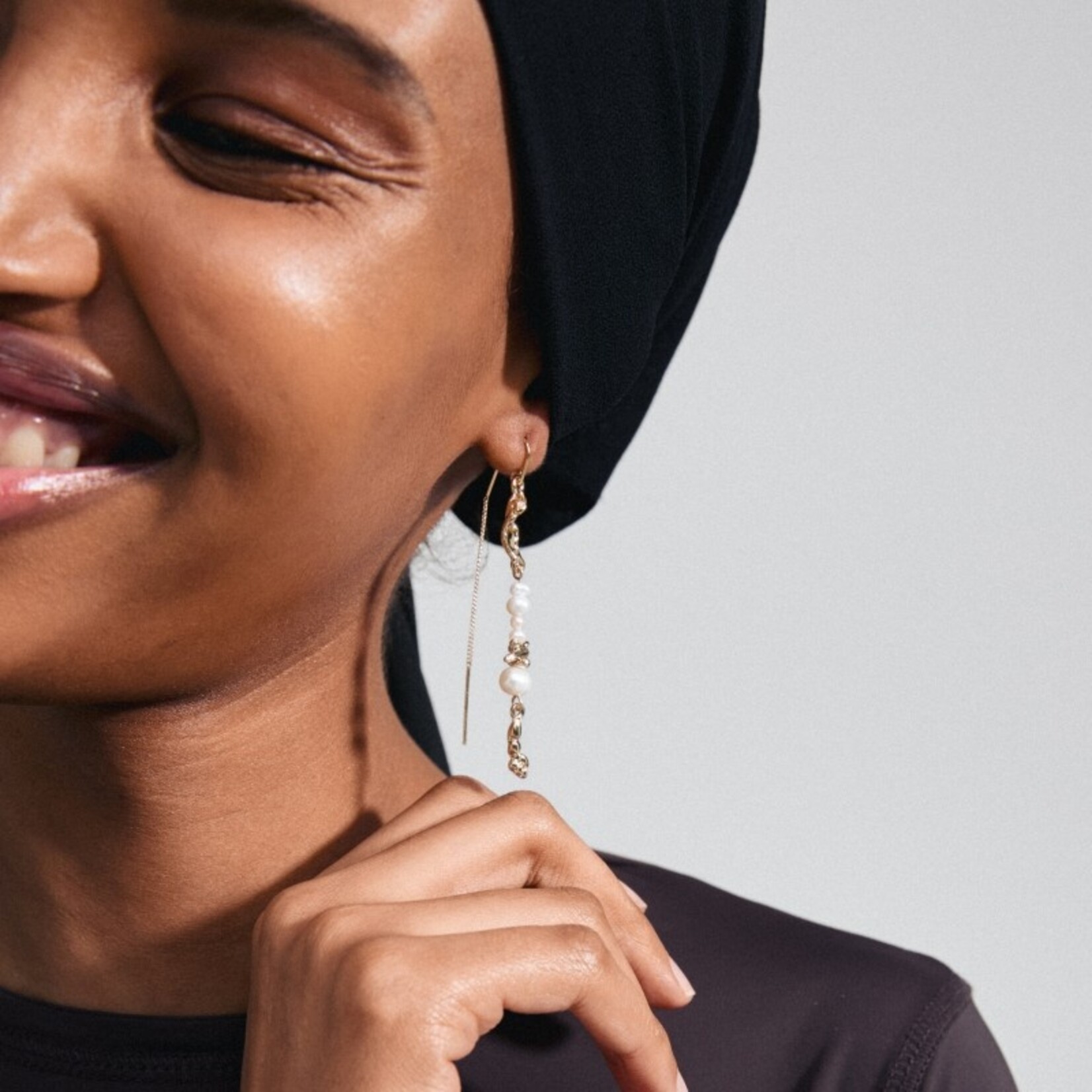 Pilgrim Boucles d`oreilles en chaine Recyclé - Gold plated