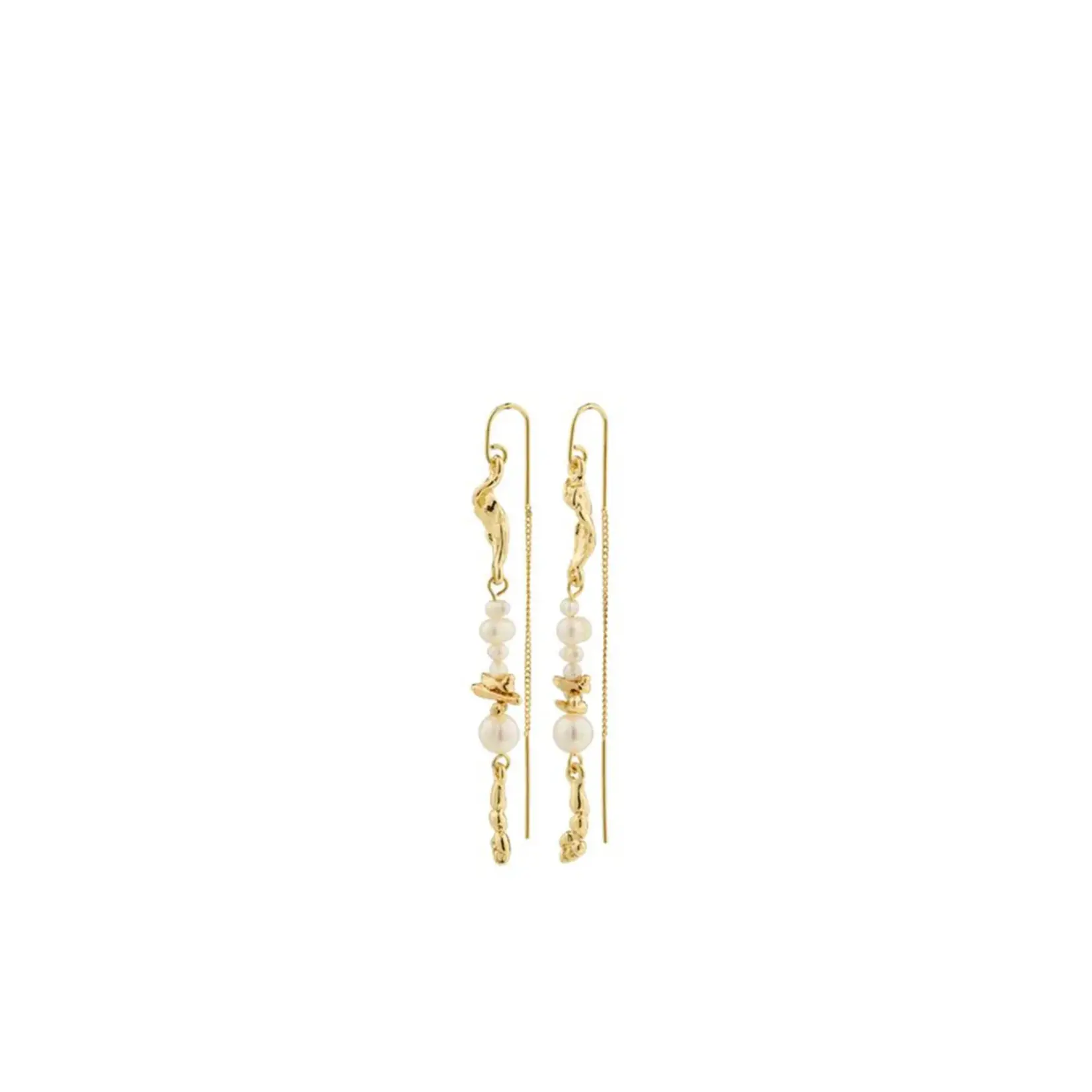 Pilgrim Boucles d`oreilles en chaine Recyclé - Gold plated