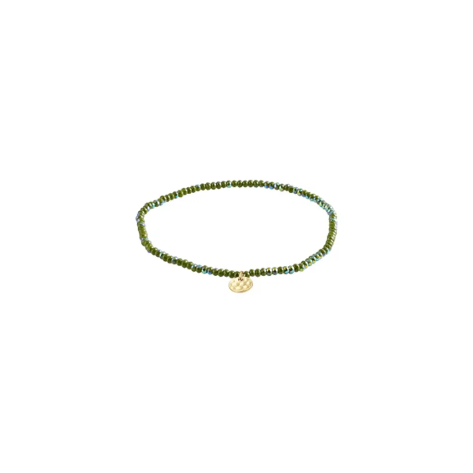 Pilgrim Bracelet Indie - Vert - Gold Plated