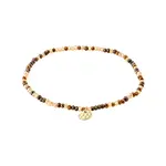 Pilgrim Bracelet Indie - Brun - Gold Plated