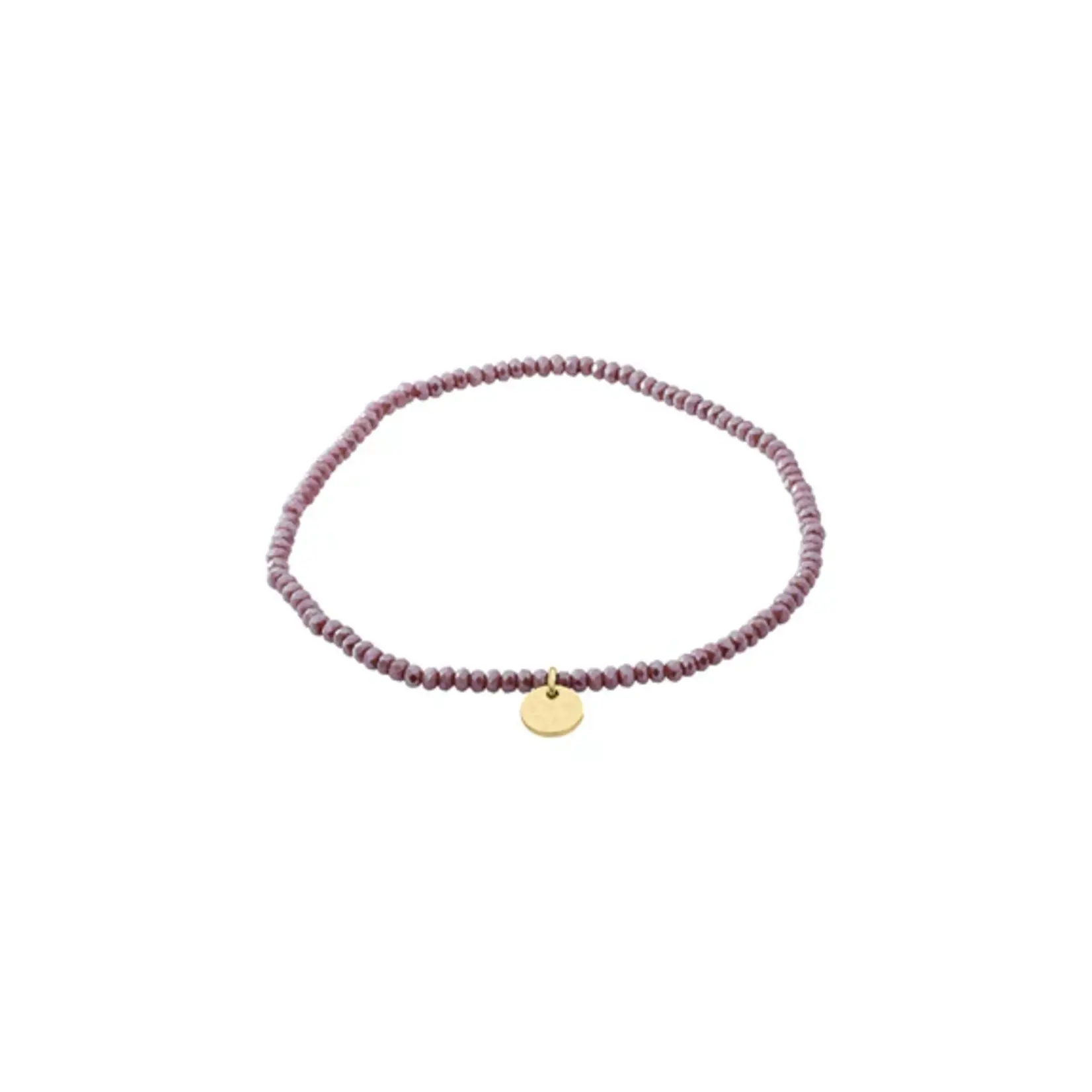 Pilgrim Bracelet Indie - Mauve - Gold Plated