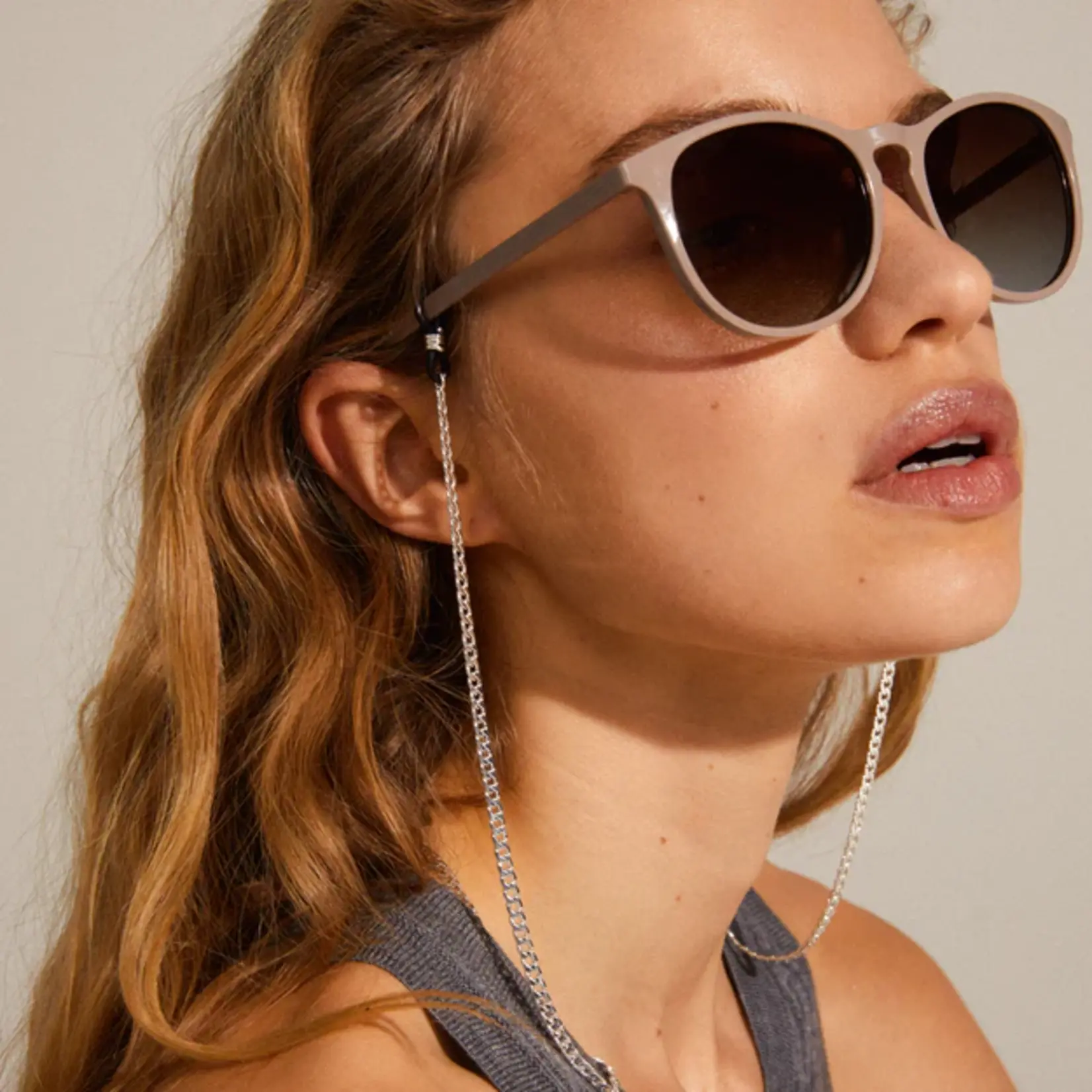 Pilgrim Chaine lunette soleil Aja - Silver Plated