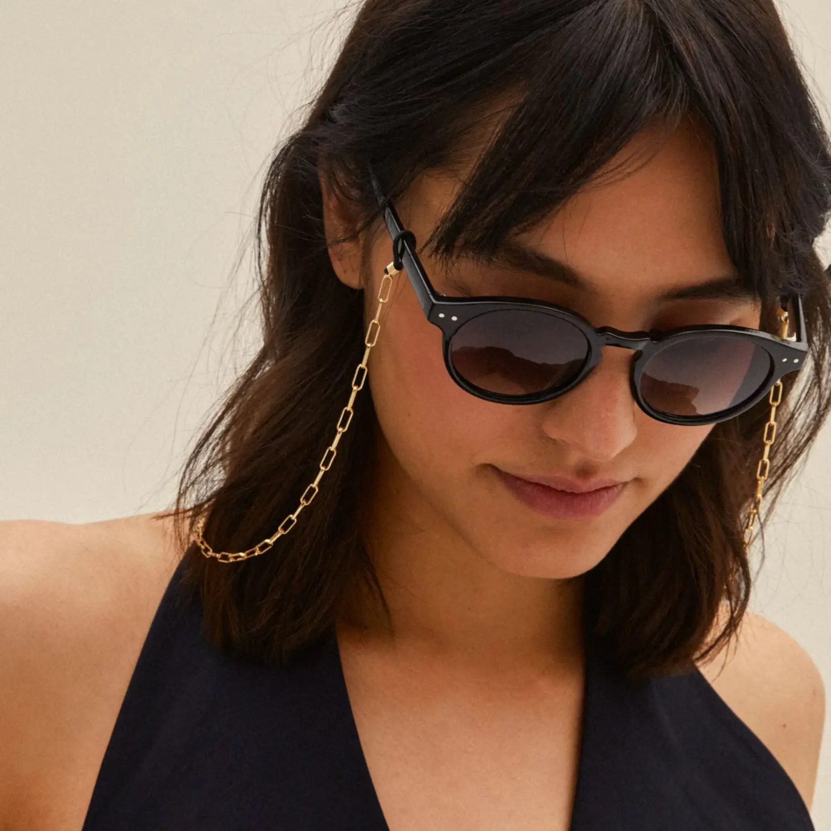 Pilgrim Chaine lunette soleil Paola Recyclé - Gold Plated