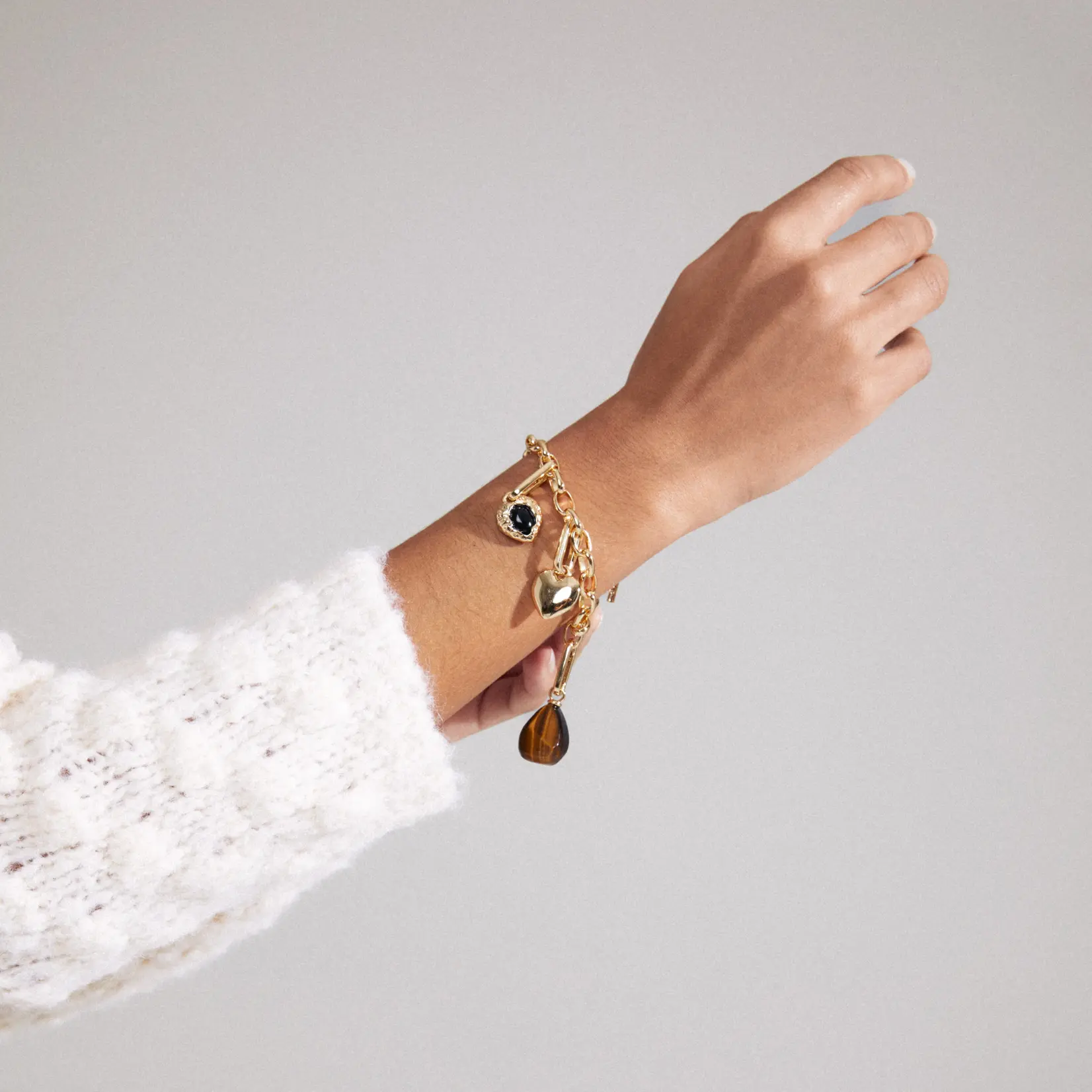 Pilgrim CHARM Bracelet  recyclé - Gold Plated