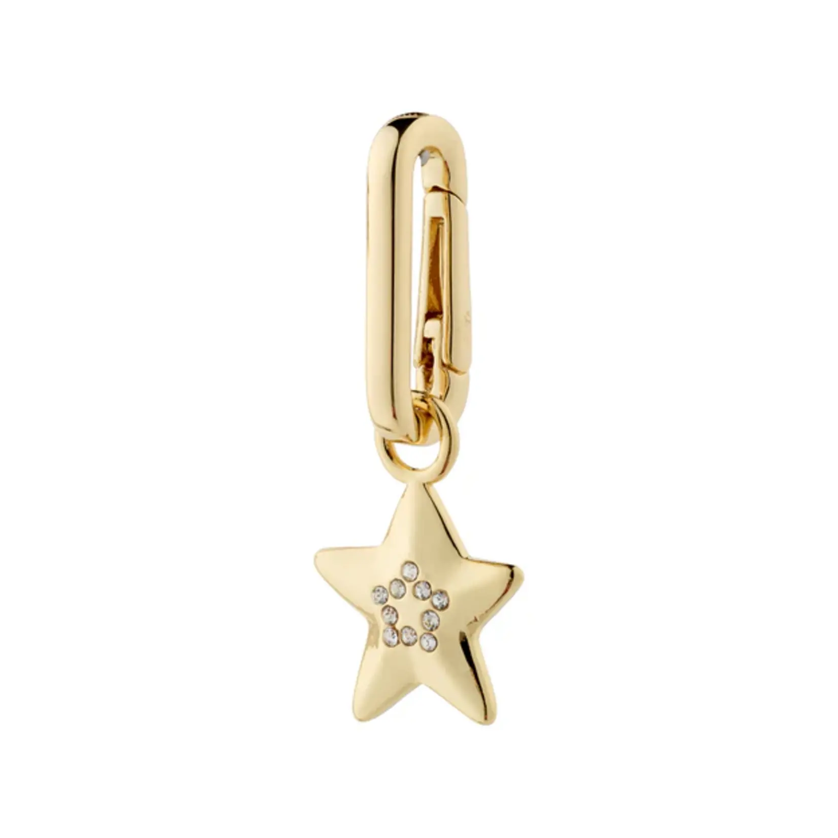 Pilgrim Charm étoile Recyclé - Gold Plated