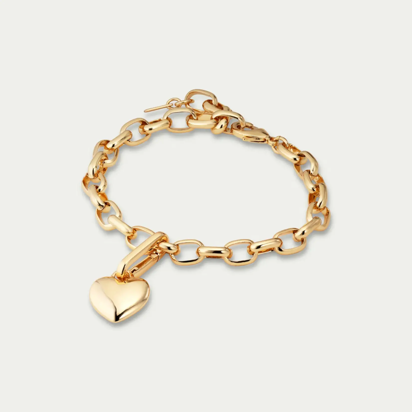 Pilgrim Charm coeur Recyclé - Gold Plated