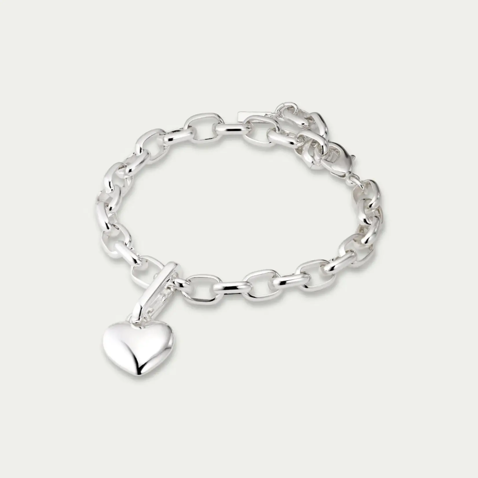 Pilgrim Charm coeur recyclé - Silver Plated