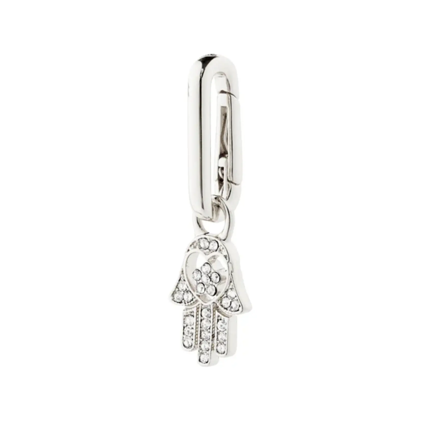 Pilgrim Charm Recyclé Hamsa pendant - Silver Plated