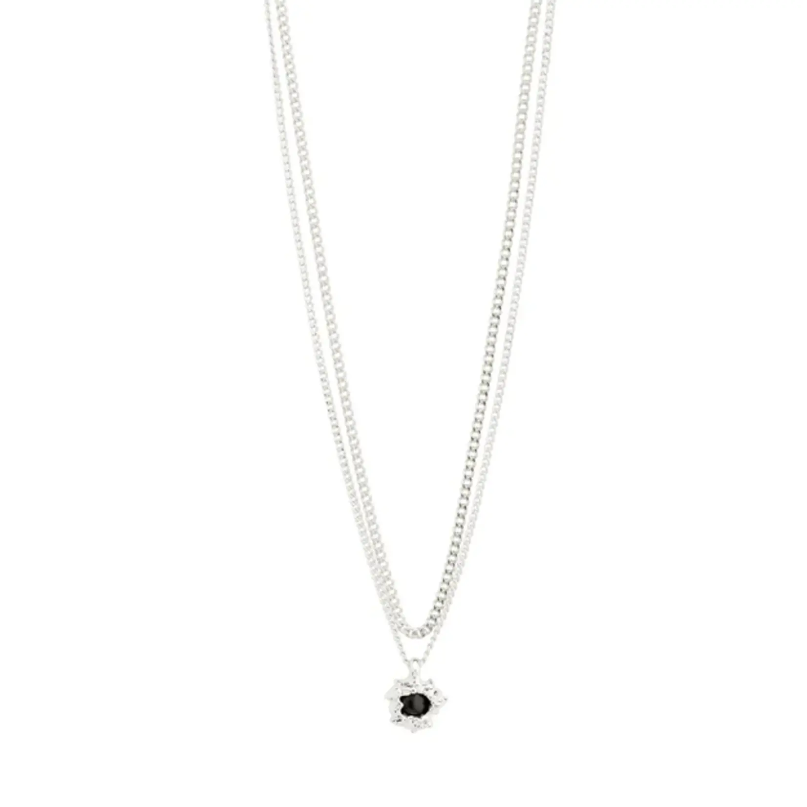 Pilgrim Act Collier 2 en  1 Recyclé Silver Plated