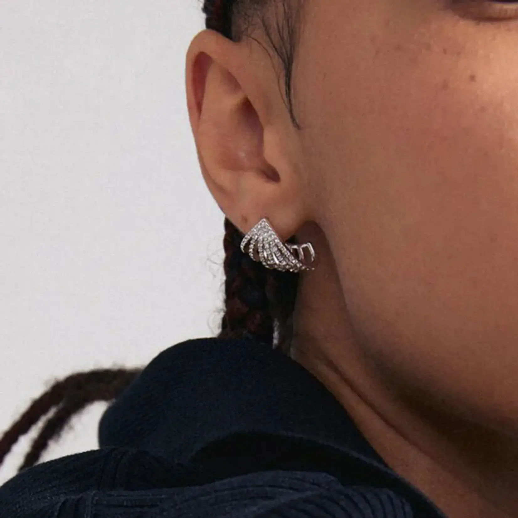 Pilgrim Priscilla Boucles D`oreilles Recyclé Silver Plated