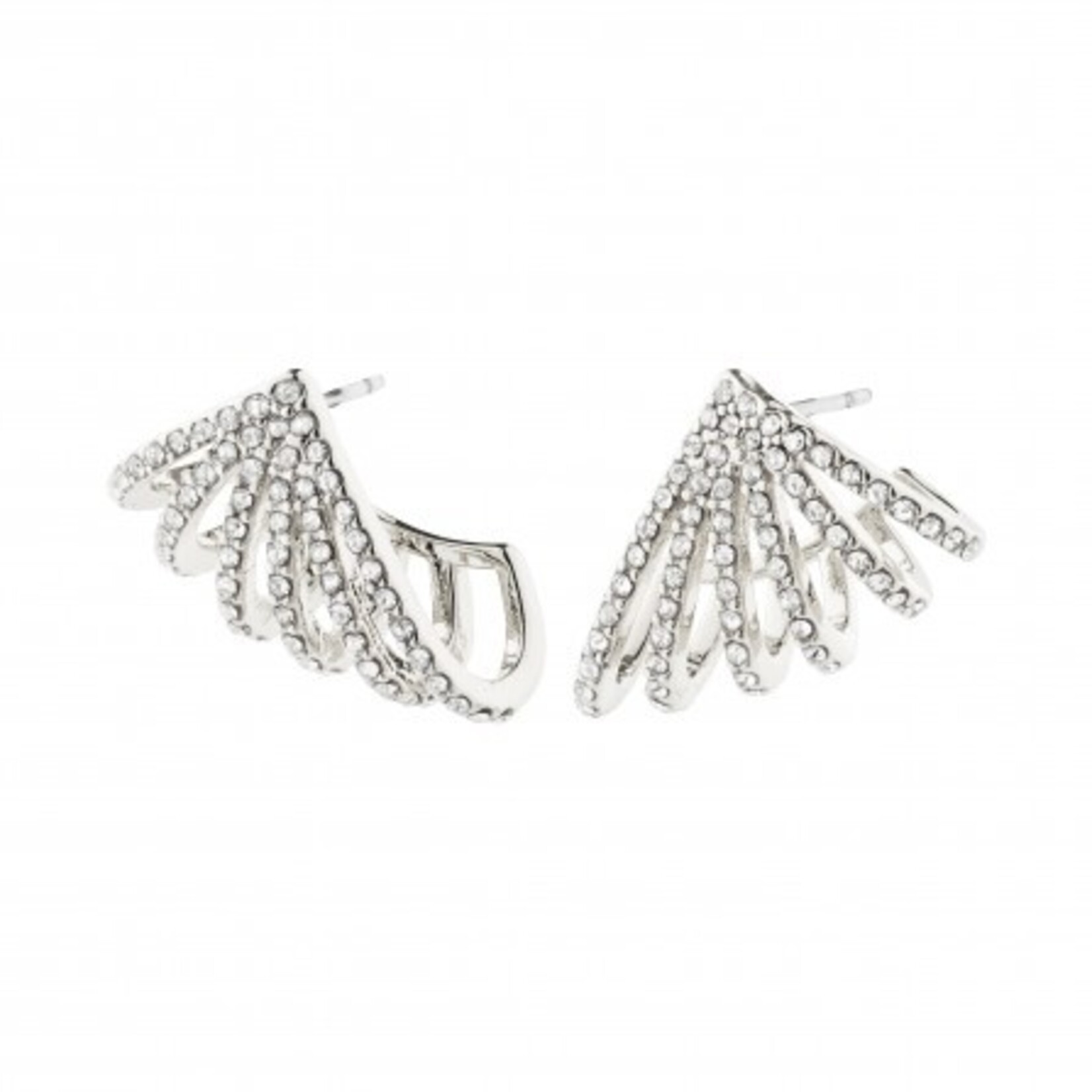 Pilgrim Priscilla Boucles D`oreilles Recyclé Silver Plated