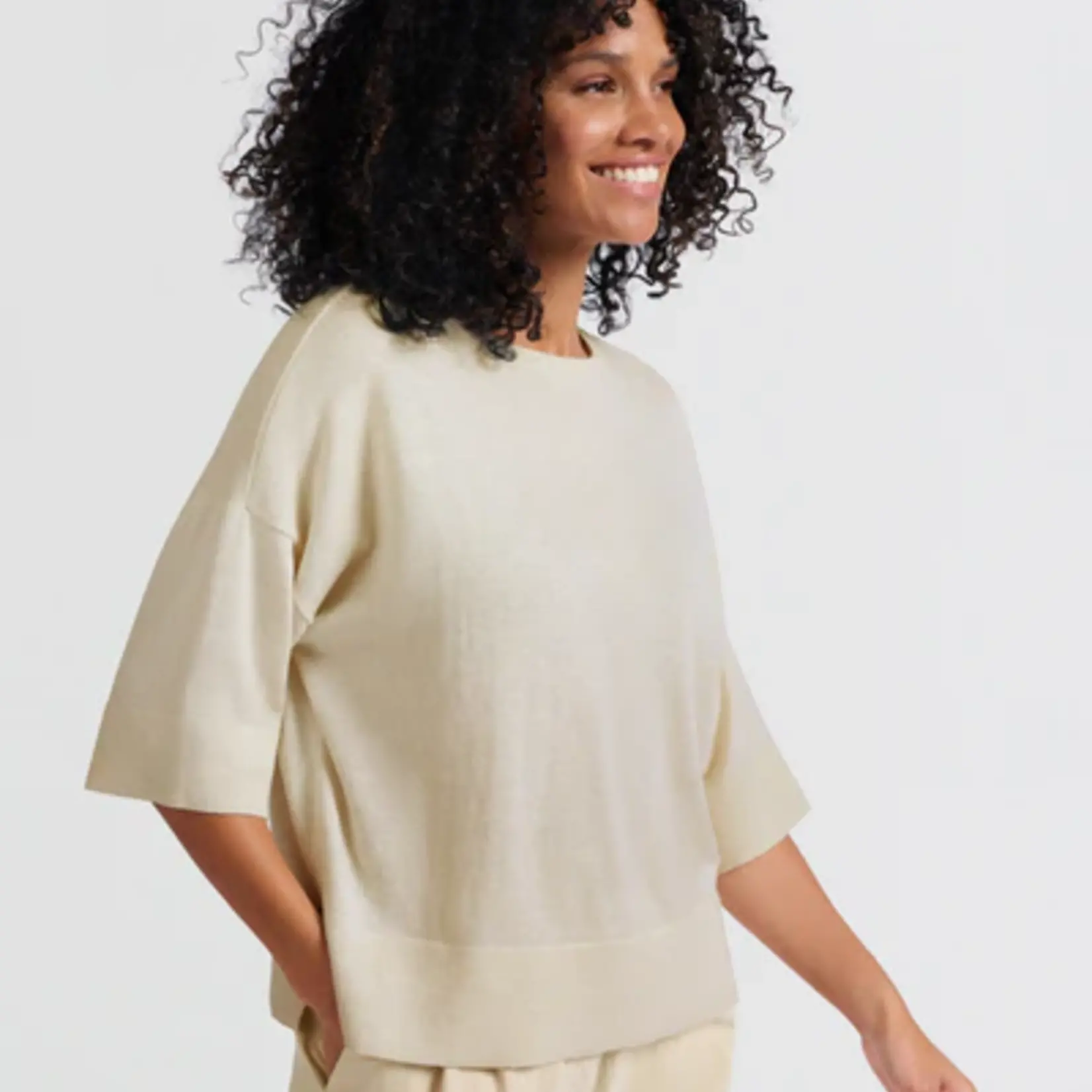 Yaya Top oversized - Nature Melange