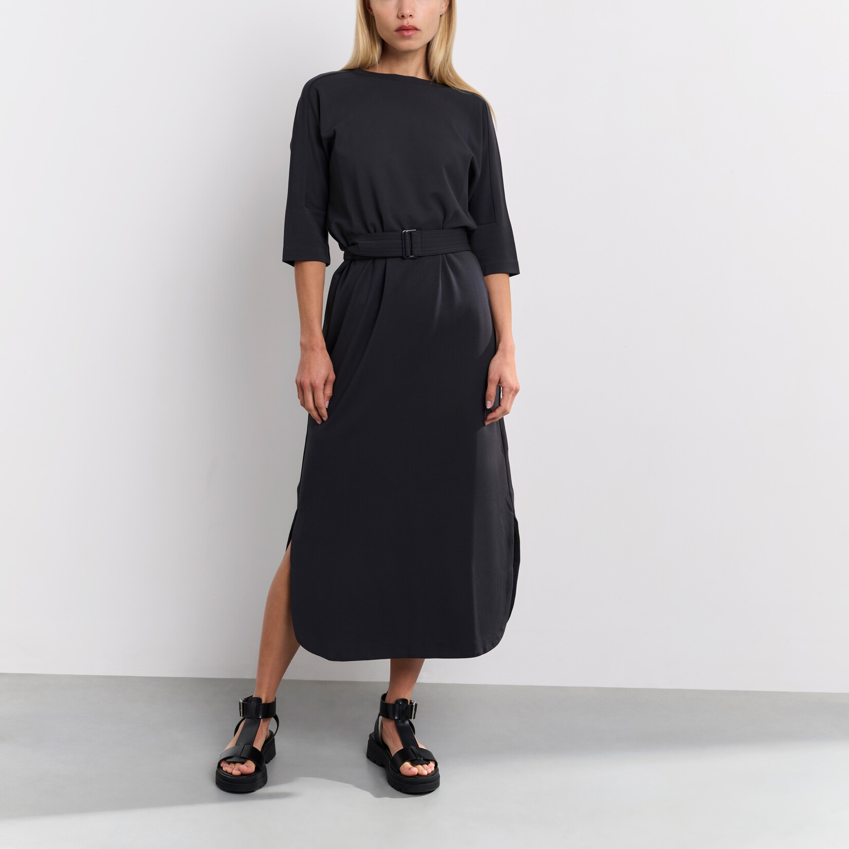 Yaya Robe avec ceinture - Phantom