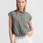Yaya Blouse avec ceinture élastique - Phantom Dessin