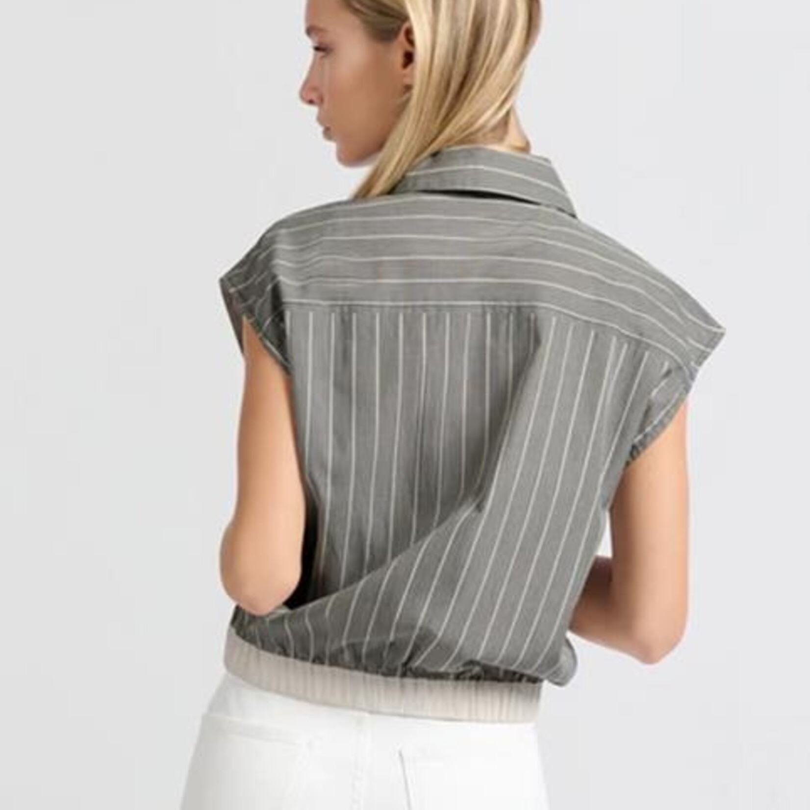 Yaya Blouse avec ceinture élastique - Phantom Dessin
