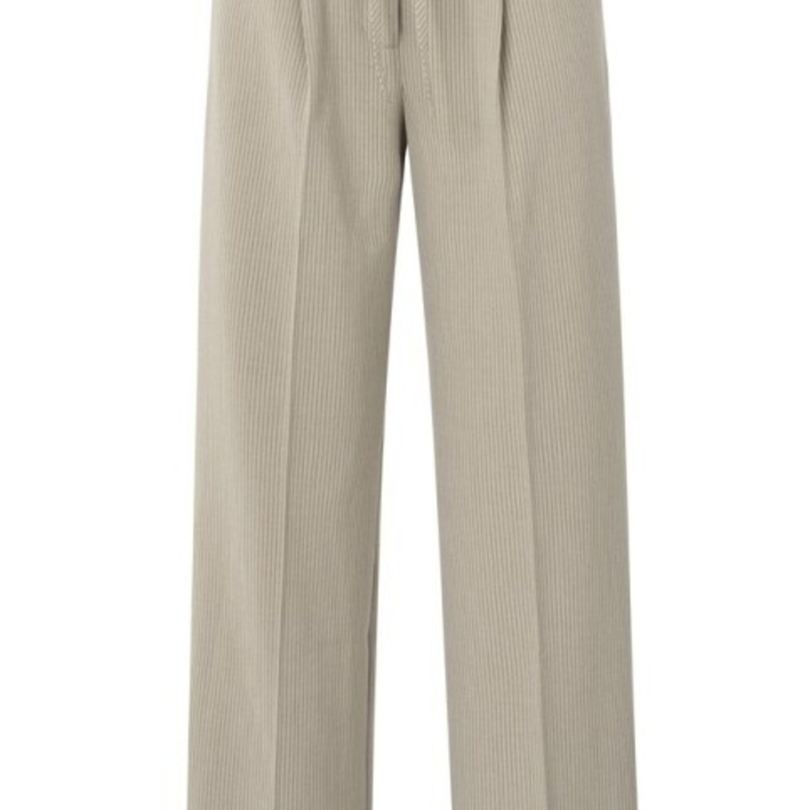 Yaya Pantalon Large avec cordon et ceinture - Humus Beige Dessin