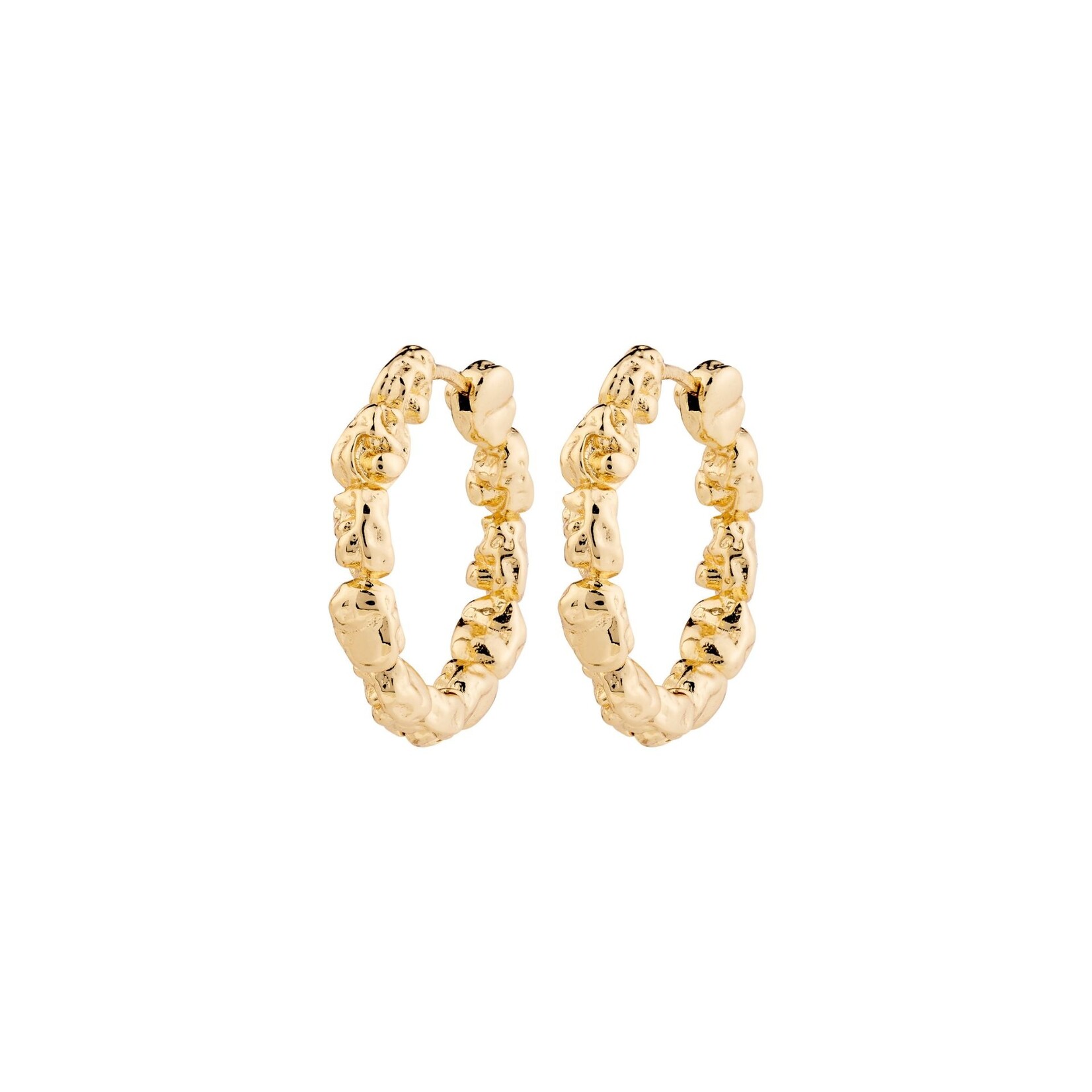 Pilgrim Tide Hoop Earrings Recycled - Gold Plated