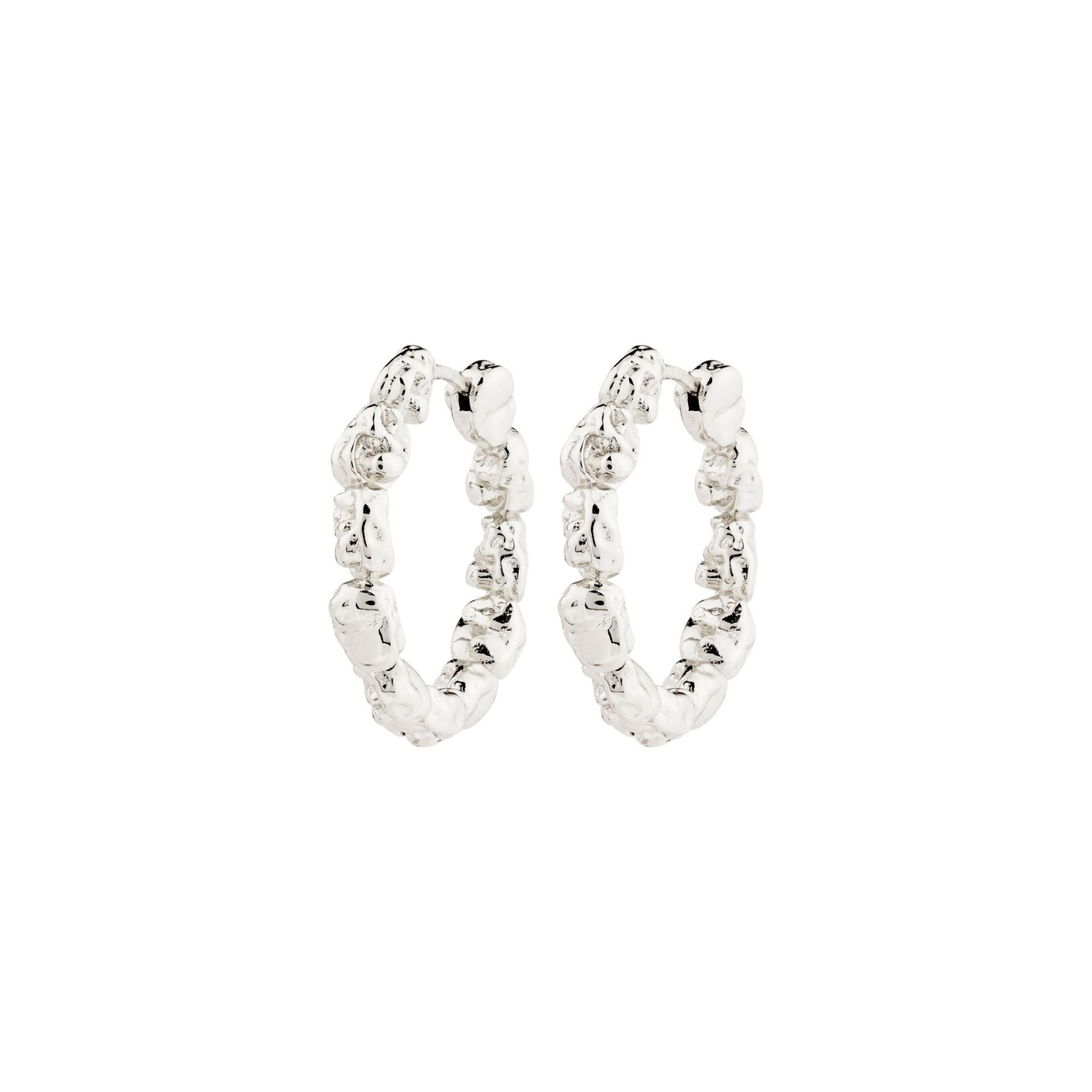 Pilgrim Tide Hoop Earrings Recycled - Silver Plated