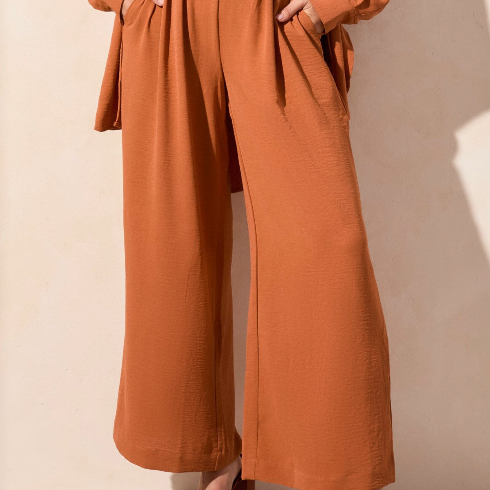 Pantalon fluide avec taille élastique - Desertsand