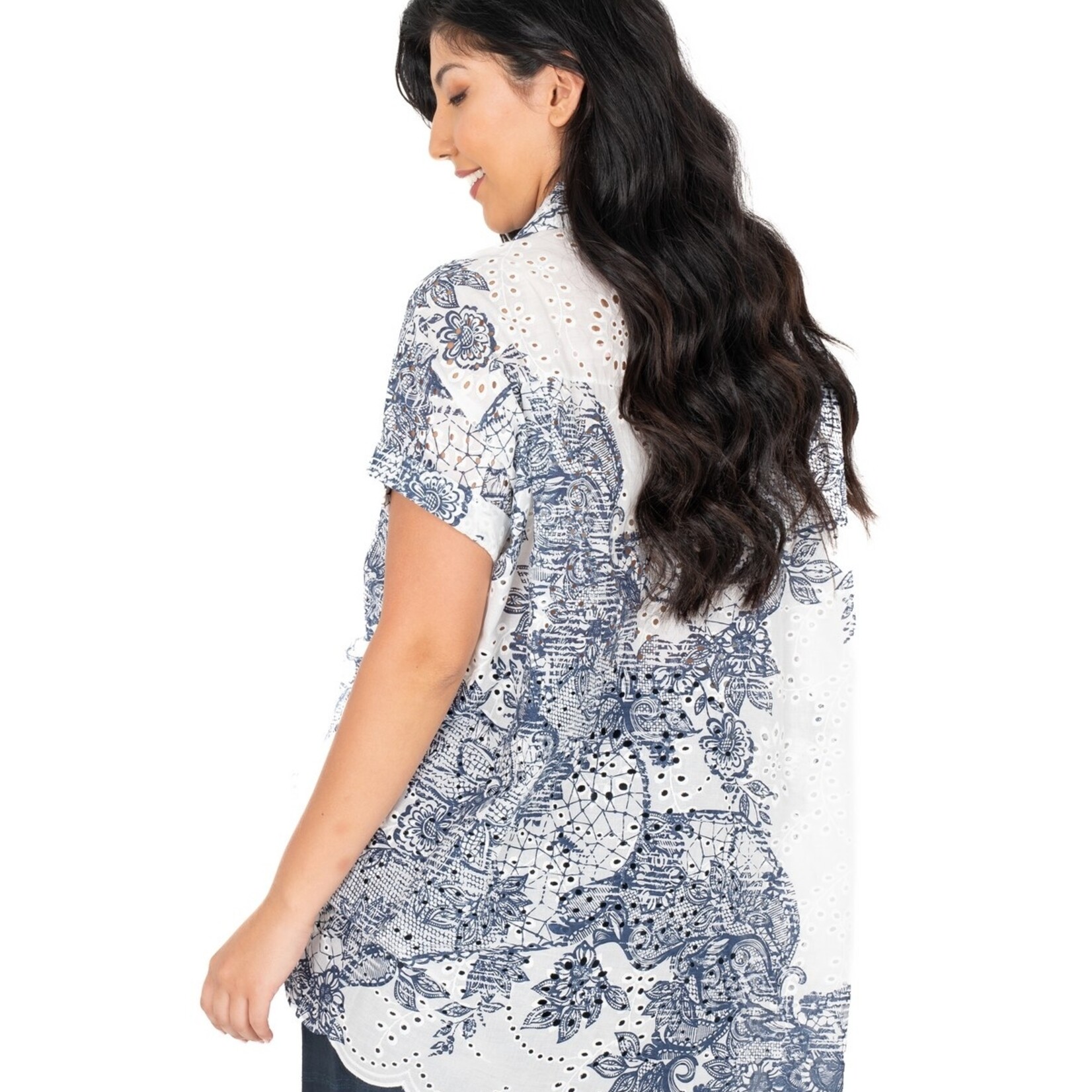 Chemise 21-2692W - Navy Meadow