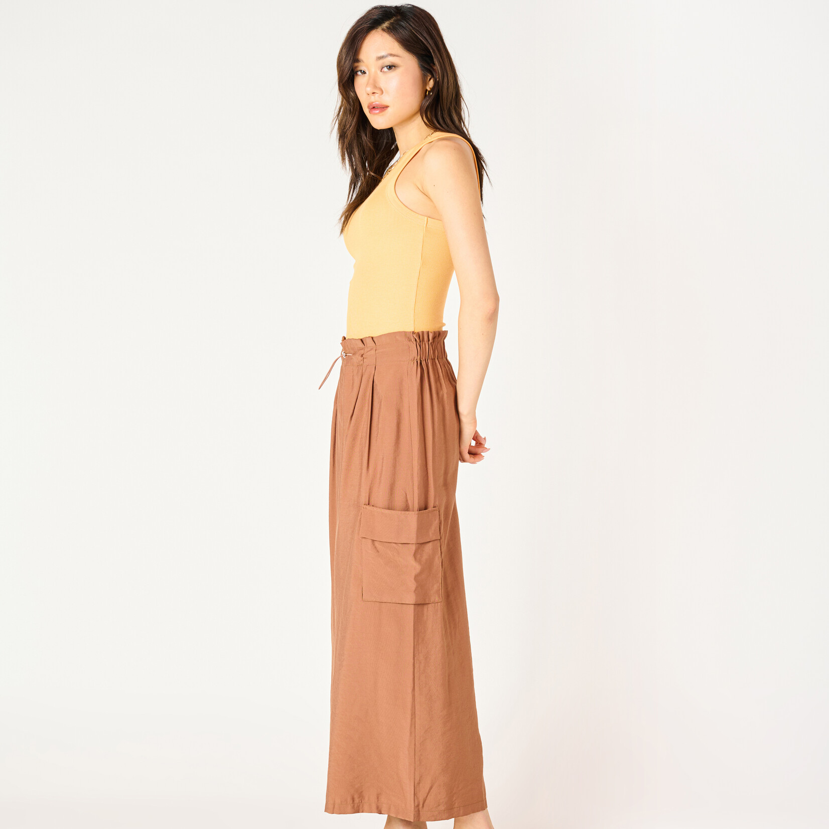 Dex Pantalon jambre large avec cordon - Sienna