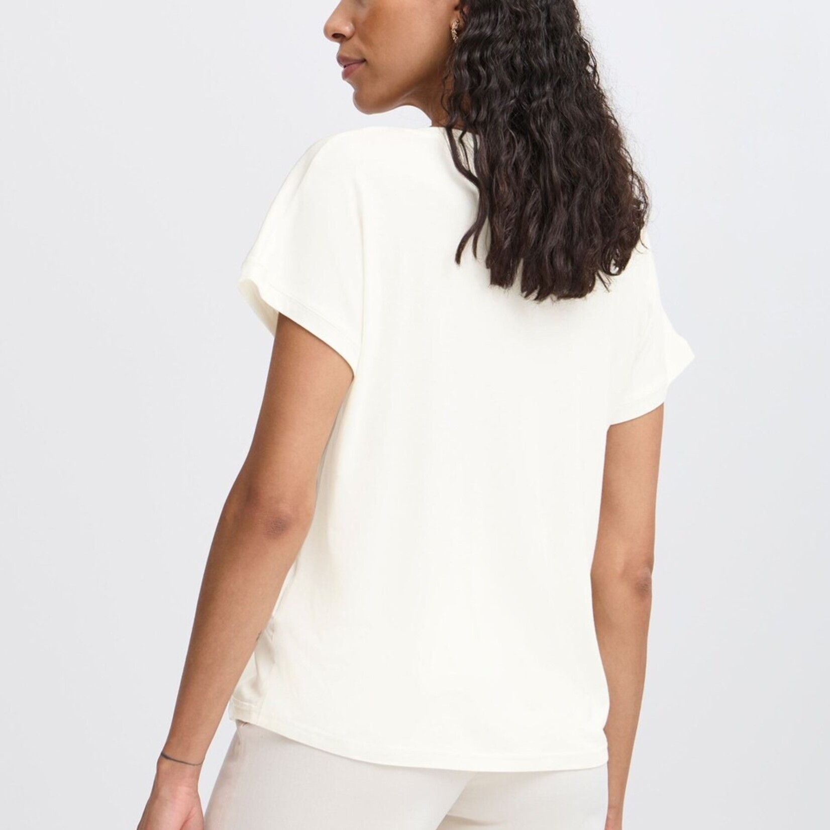 b.young T-Shirt Selita Col-V - Marshmallow